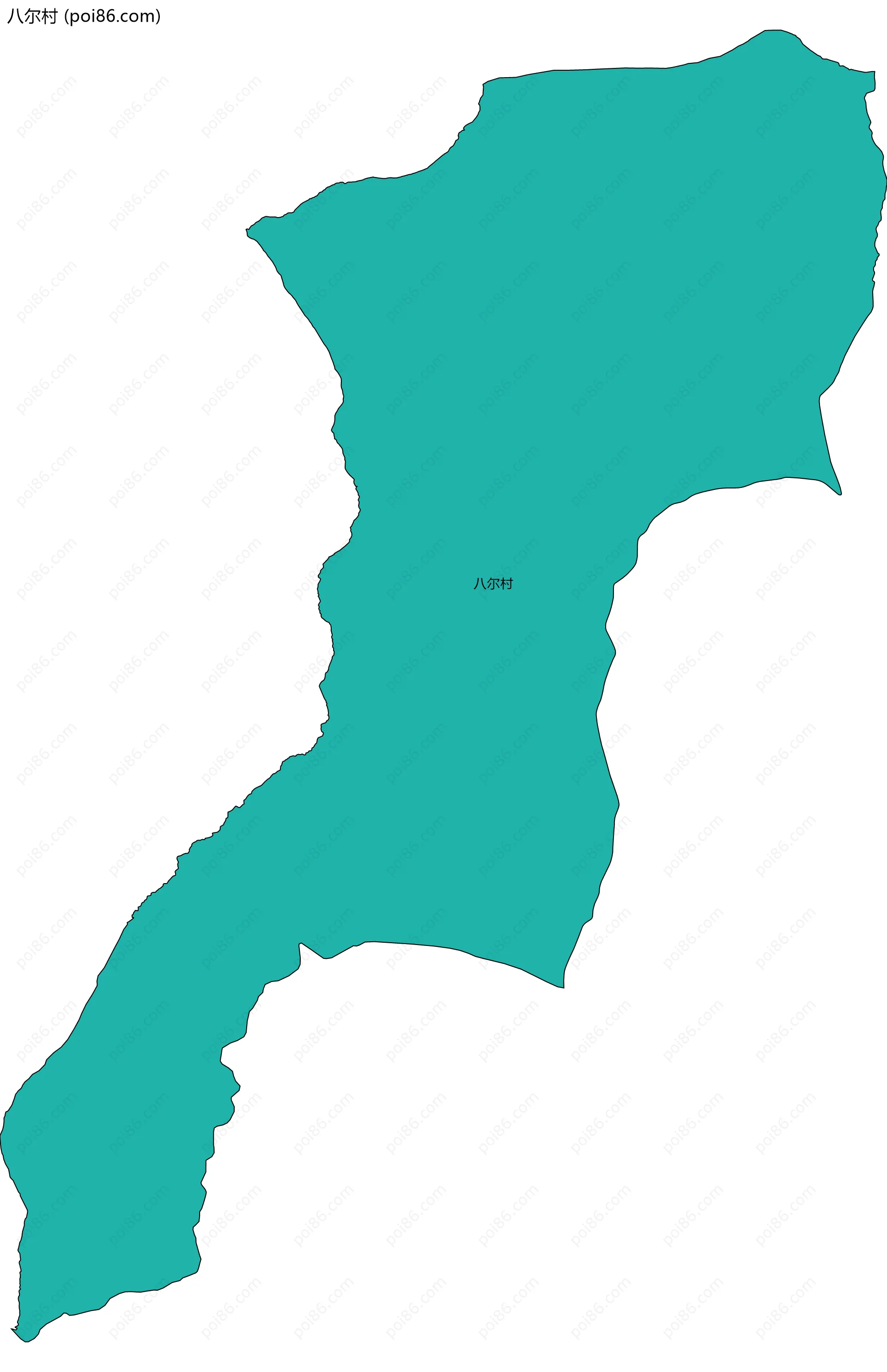 八尔村边界地图
