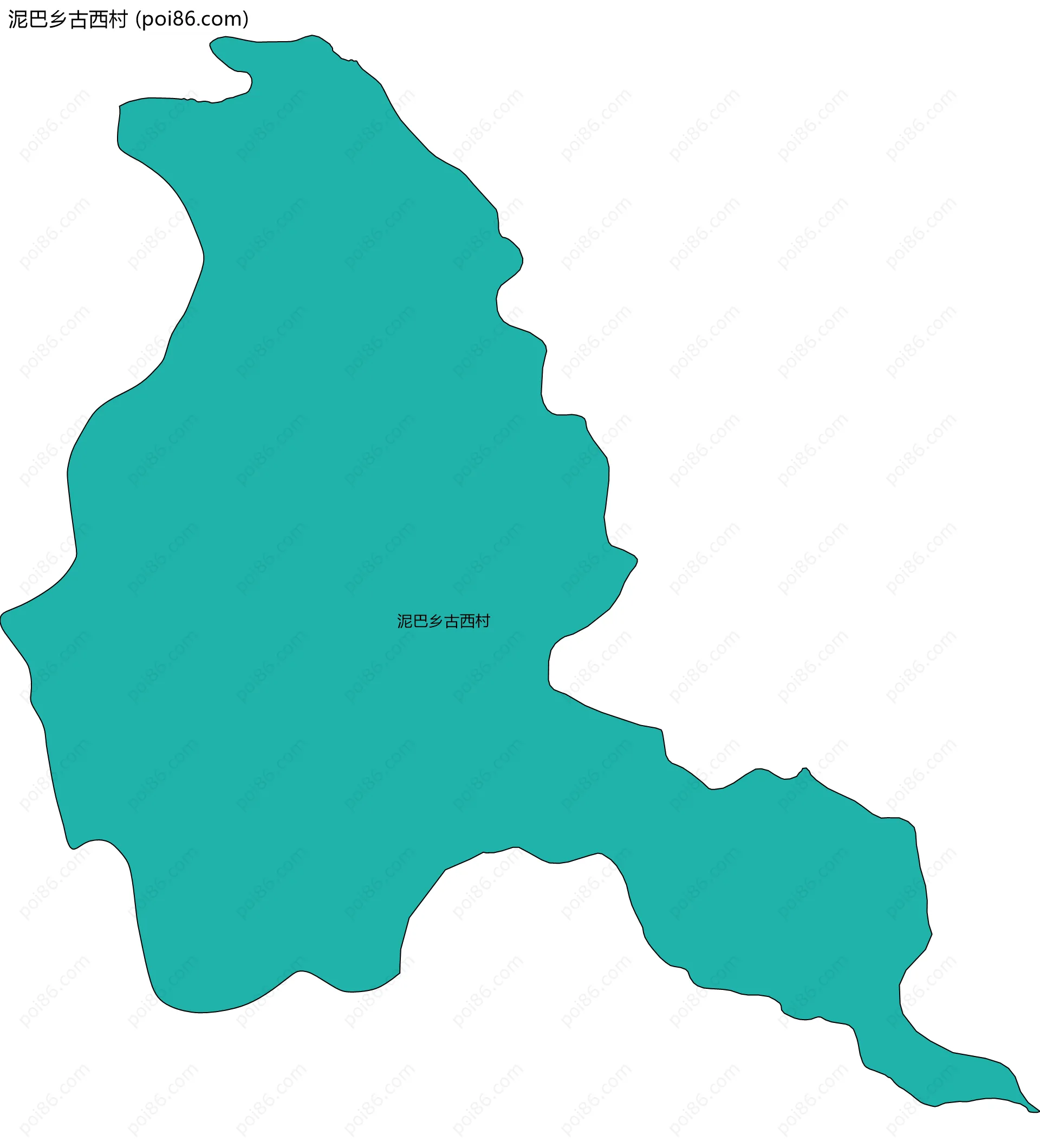 泥巴乡古西村边界地图