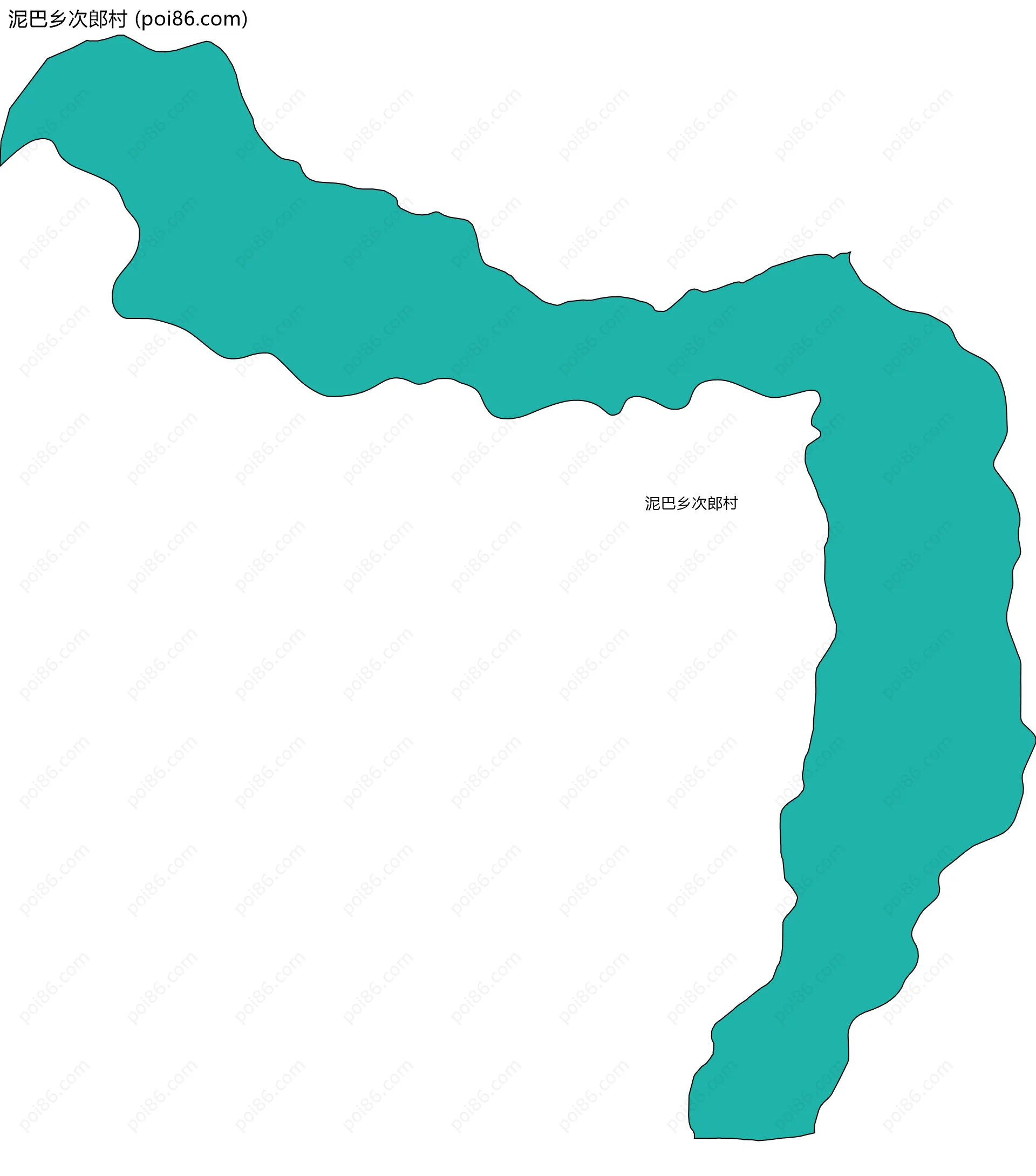 泥巴乡次郎村边界地图
