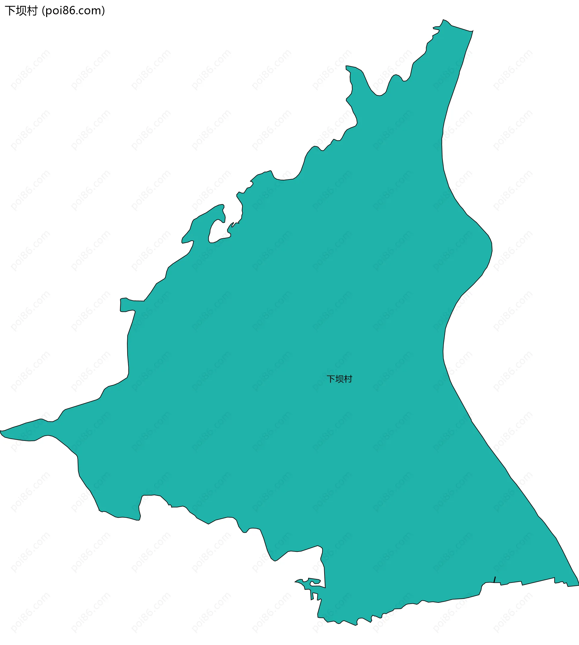 下坝村边界地图