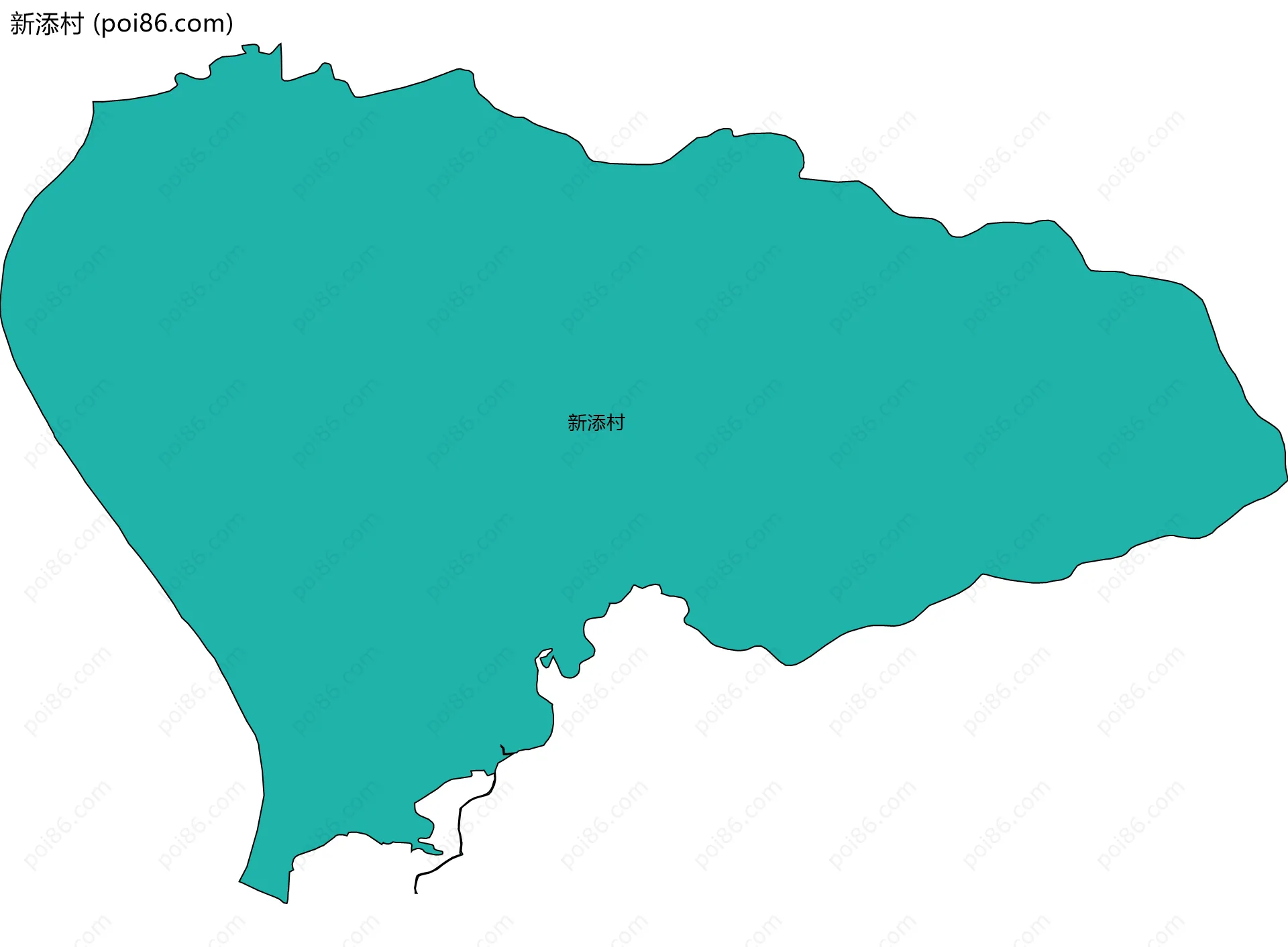 新添村边界地图
