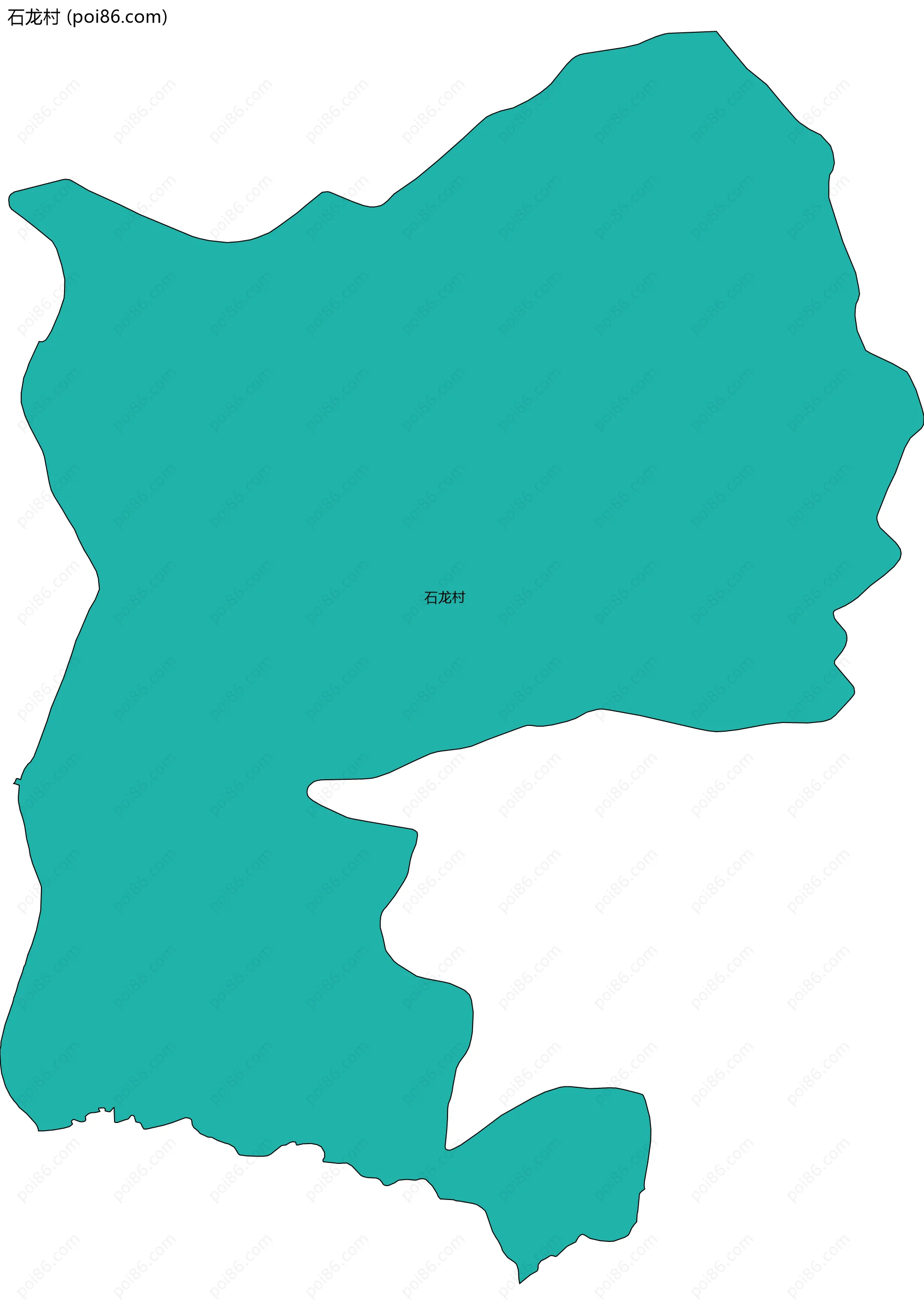 石龙村边界地图