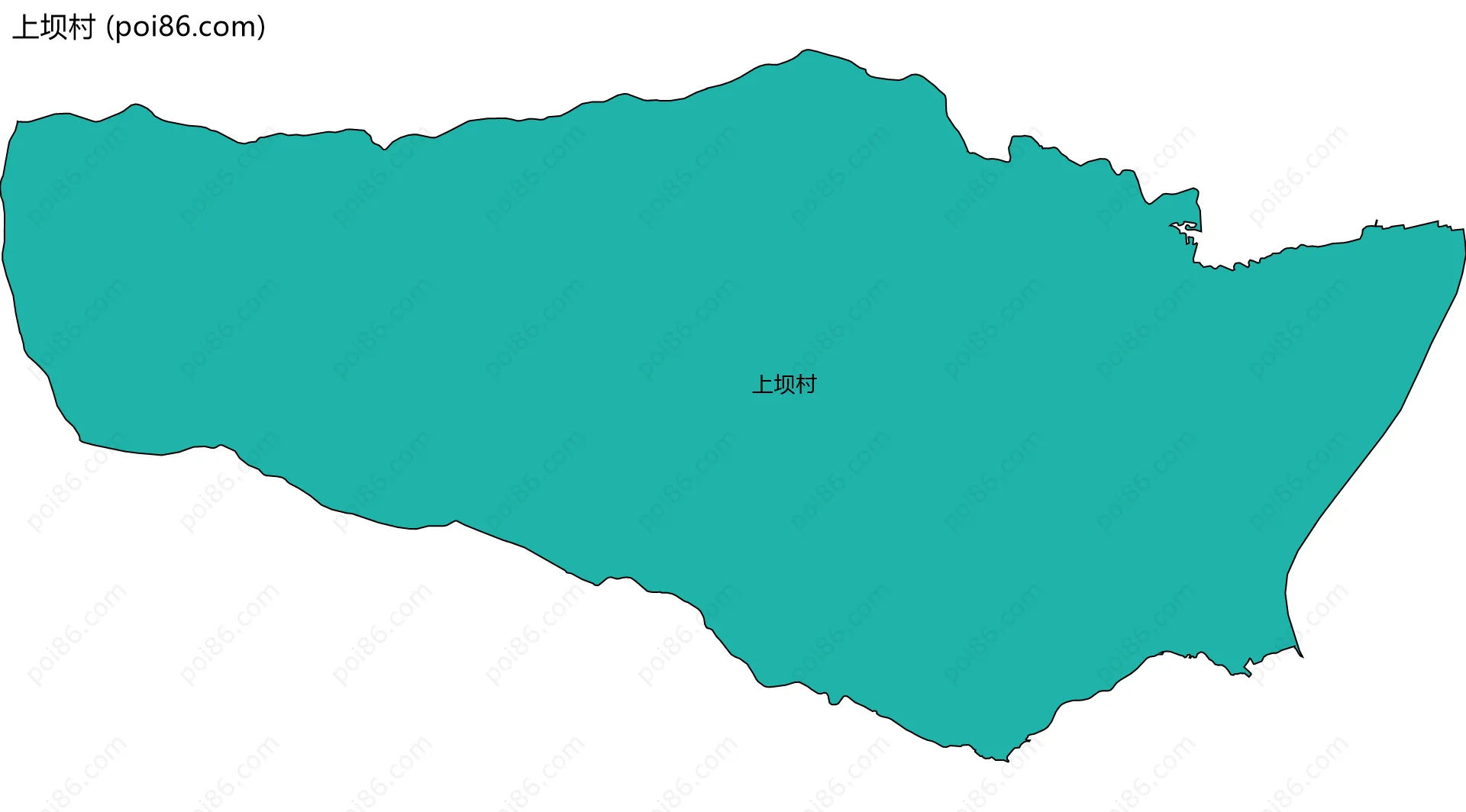 上坝村边界地图