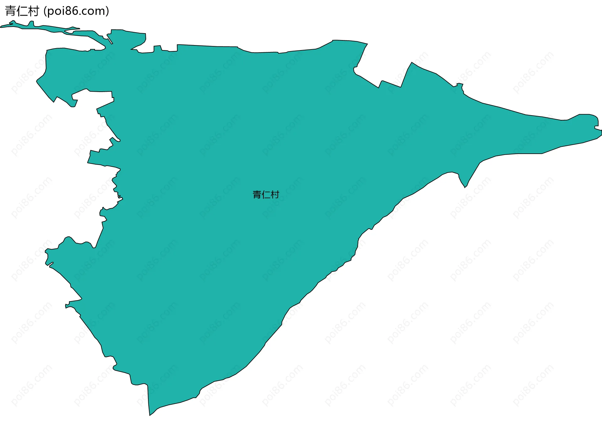 青仁村边界地图