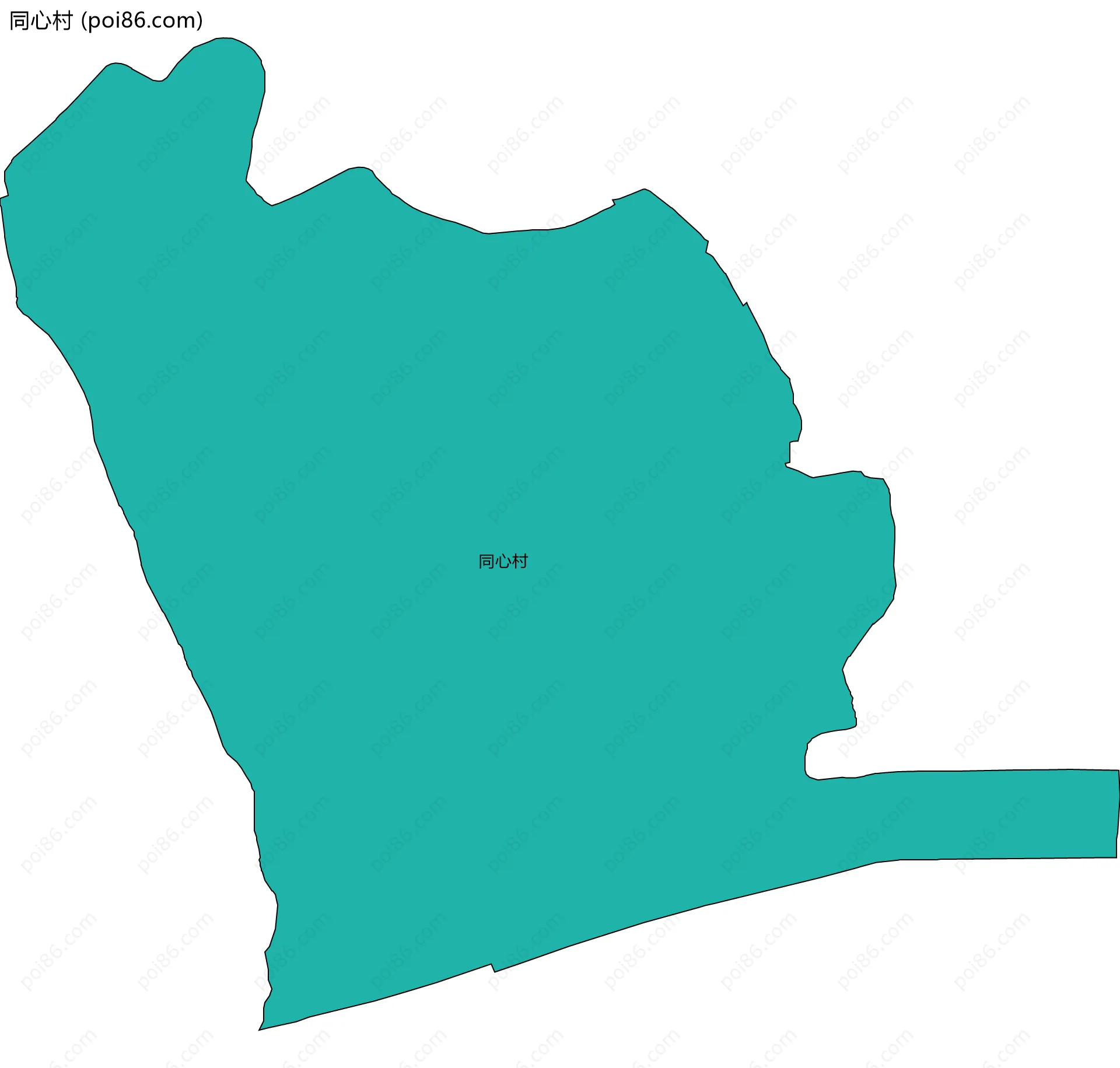 同心村边界地图