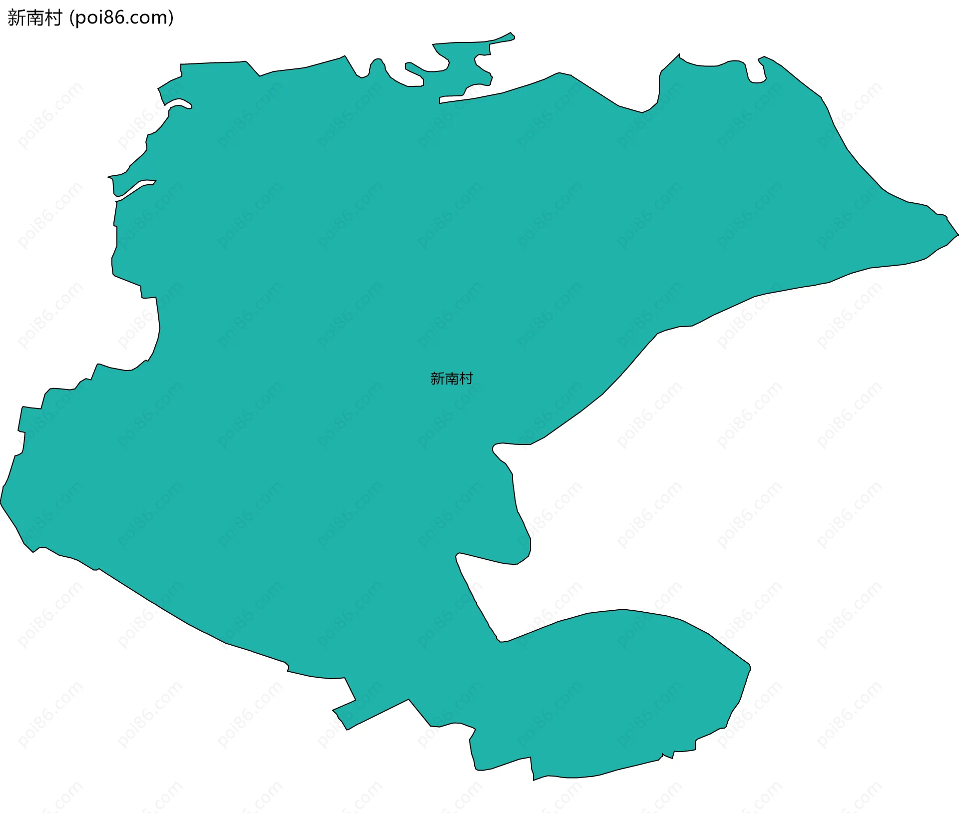 新南村边界地图