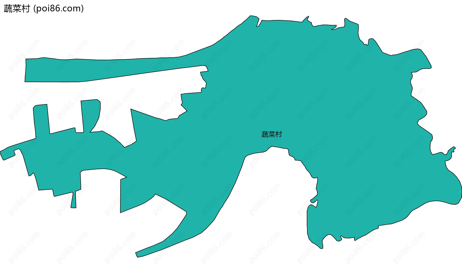蔬菜村边界地图