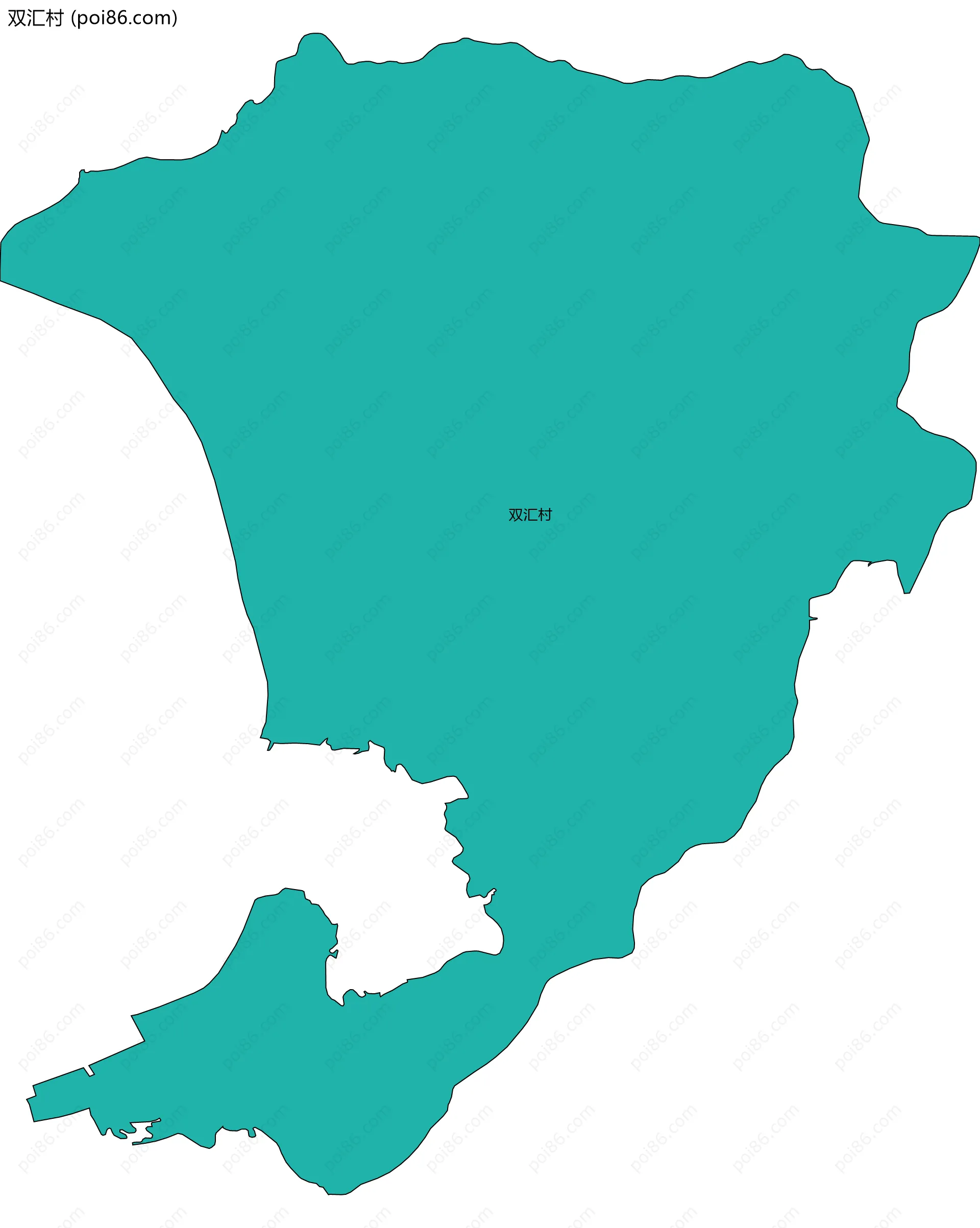 双汇村边界地图