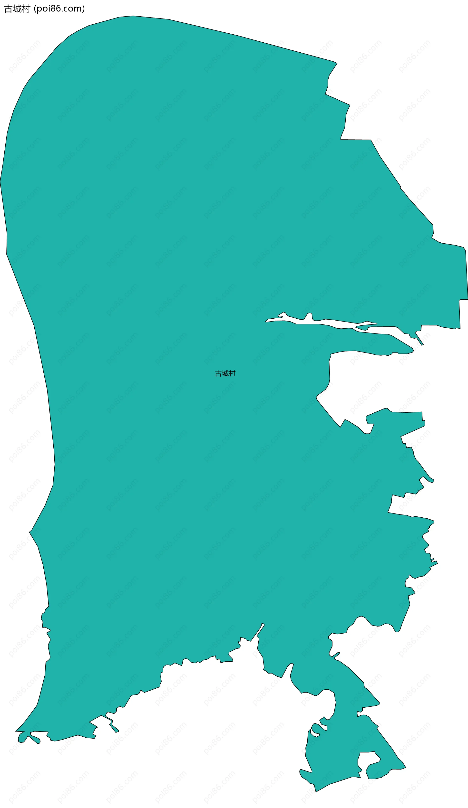 古城村边界地图