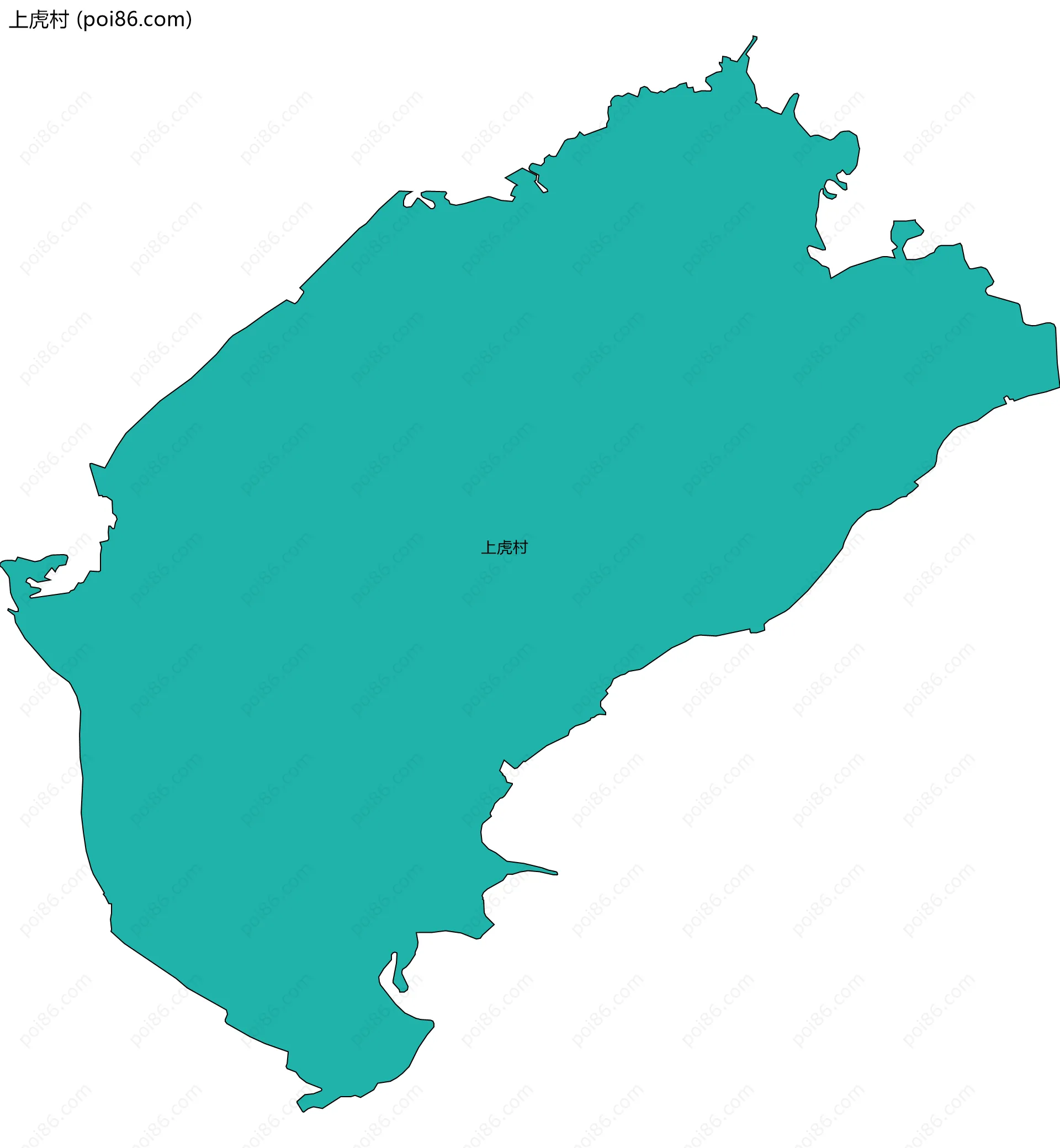 上虎村边界地图