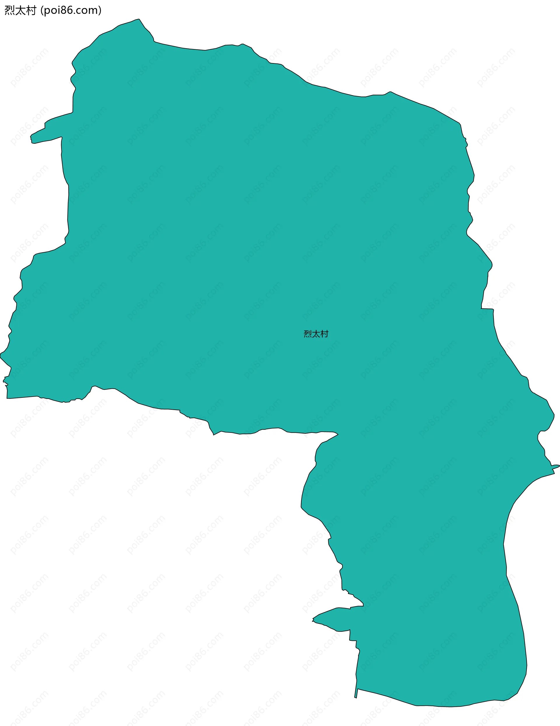 烈太村边界地图