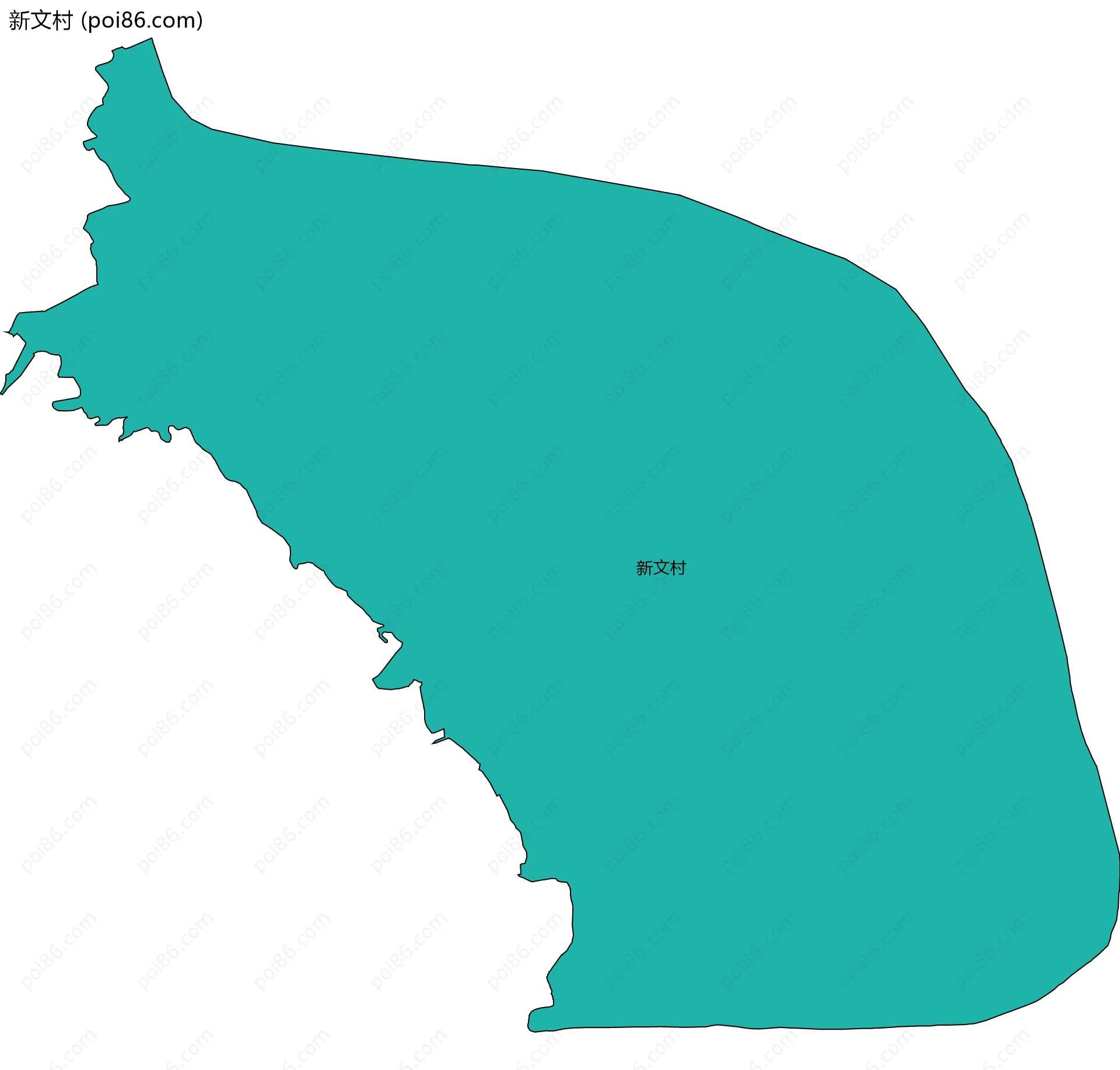 新文村边界地图