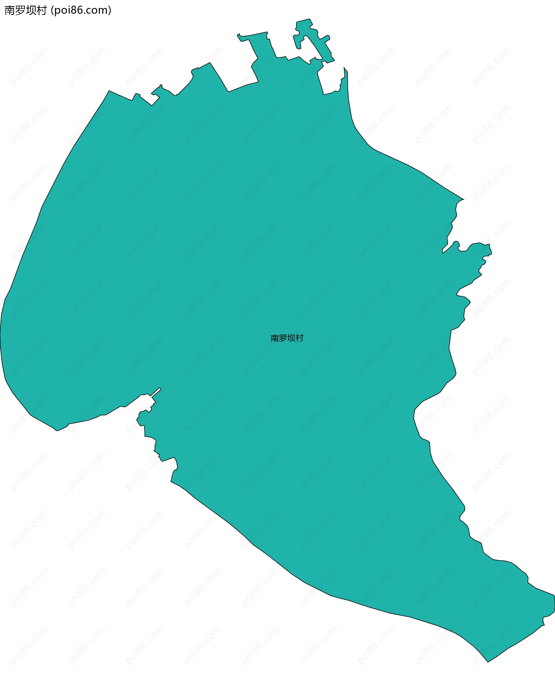 南罗坝村边界地图