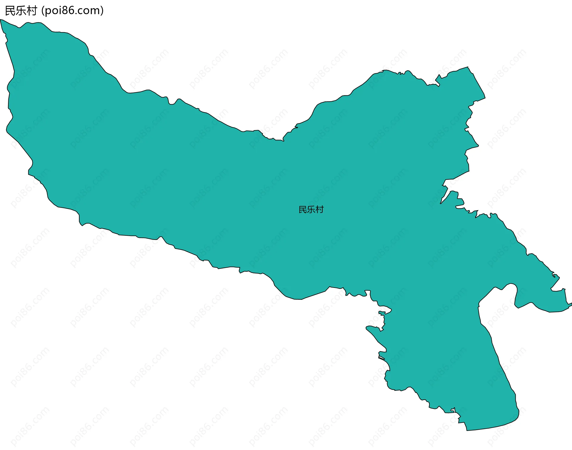 民乐村边界地图