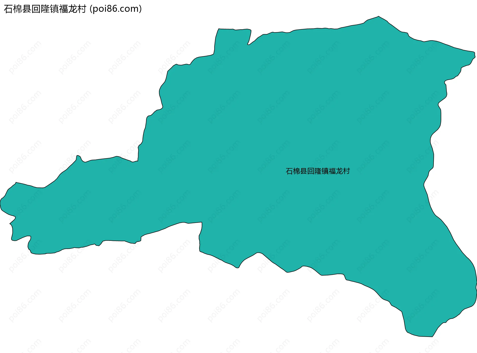 石棉县回隆镇福龙村边界地图