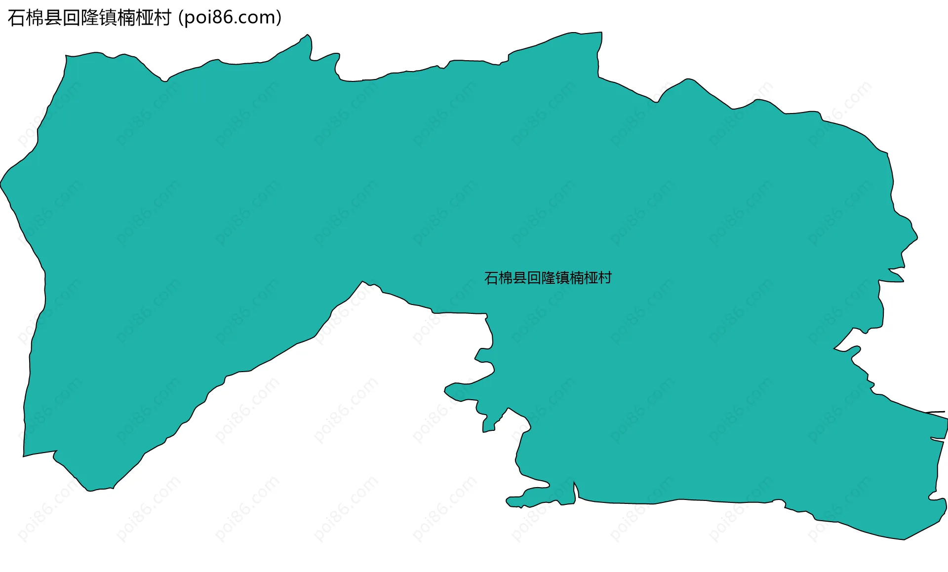 石棉县回隆镇楠桠村边界地图