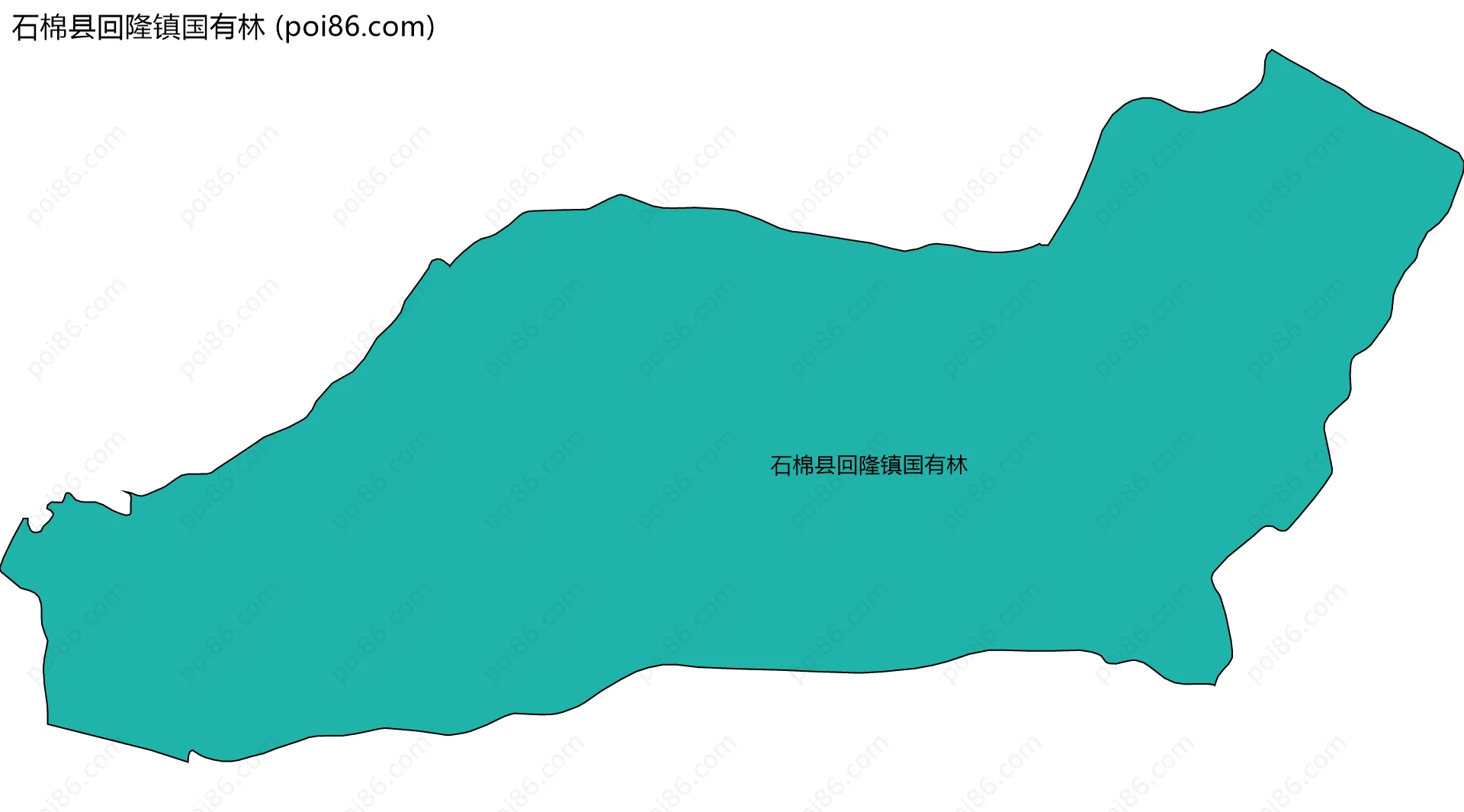 石棉县回隆镇国有林边界地图