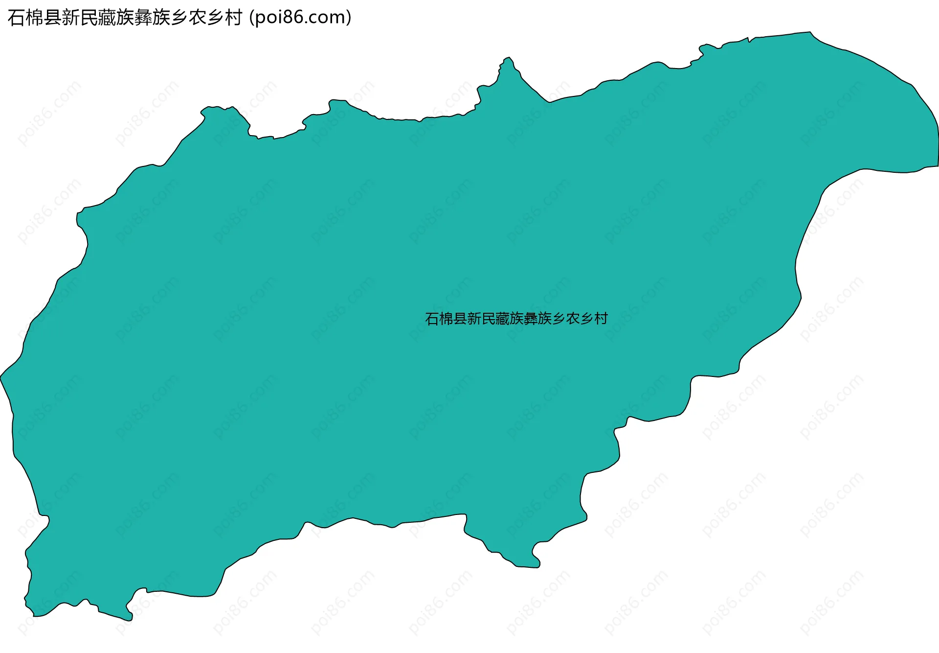 石棉县新民藏族彝族乡农乡村边界地图