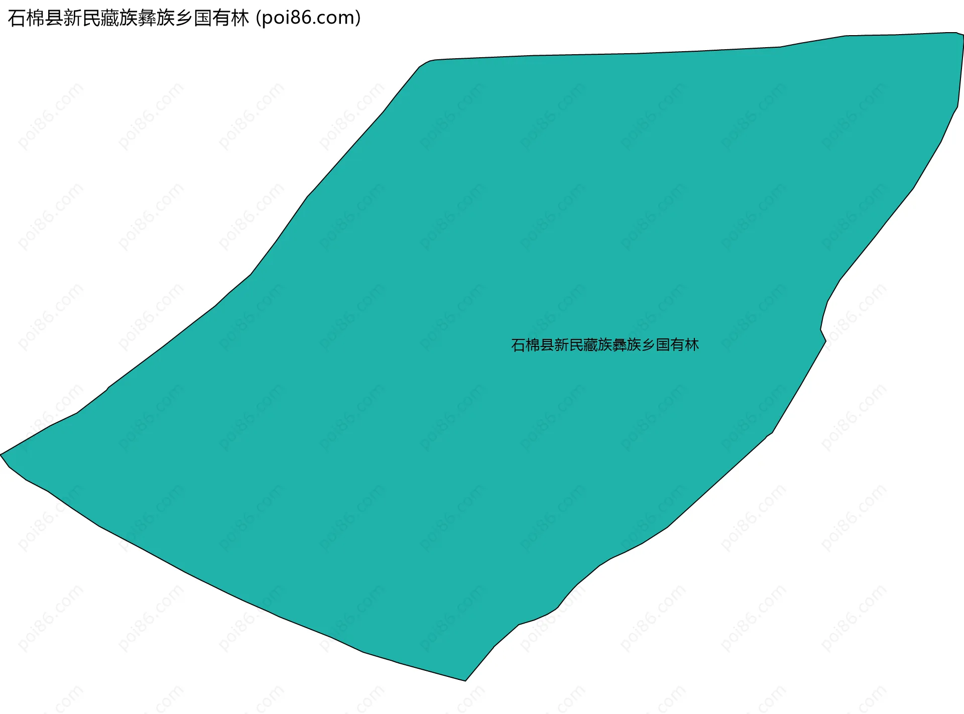 石棉县新民藏族彝族乡国有林边界地图