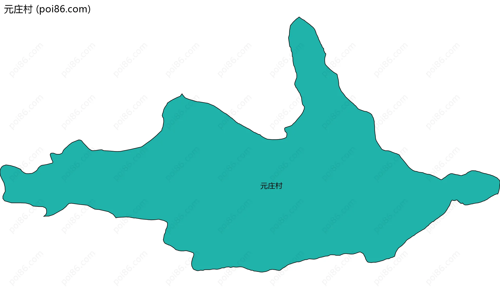 元庄村边界地图