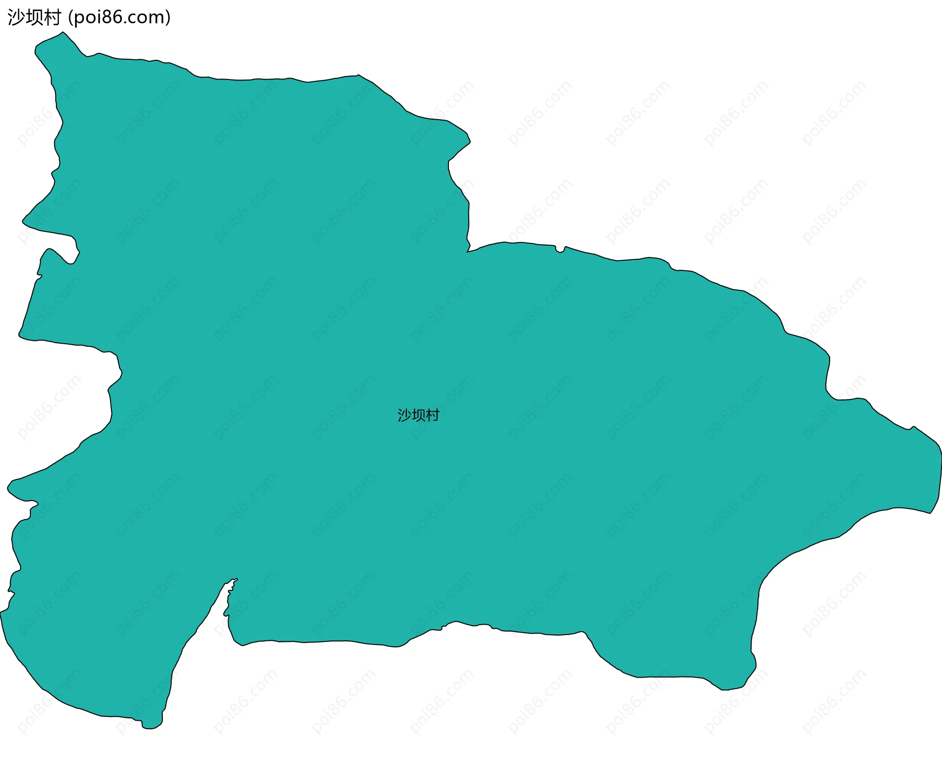 沙坝村边界地图