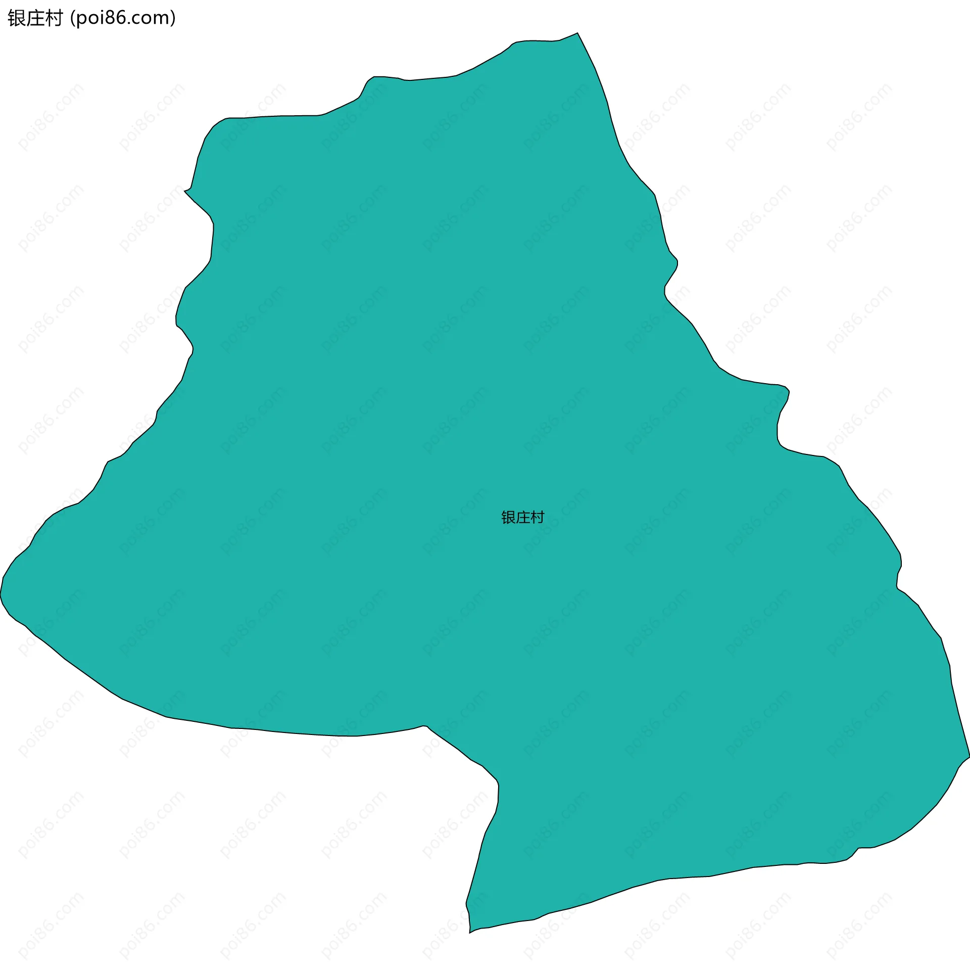 银庄村边界地图