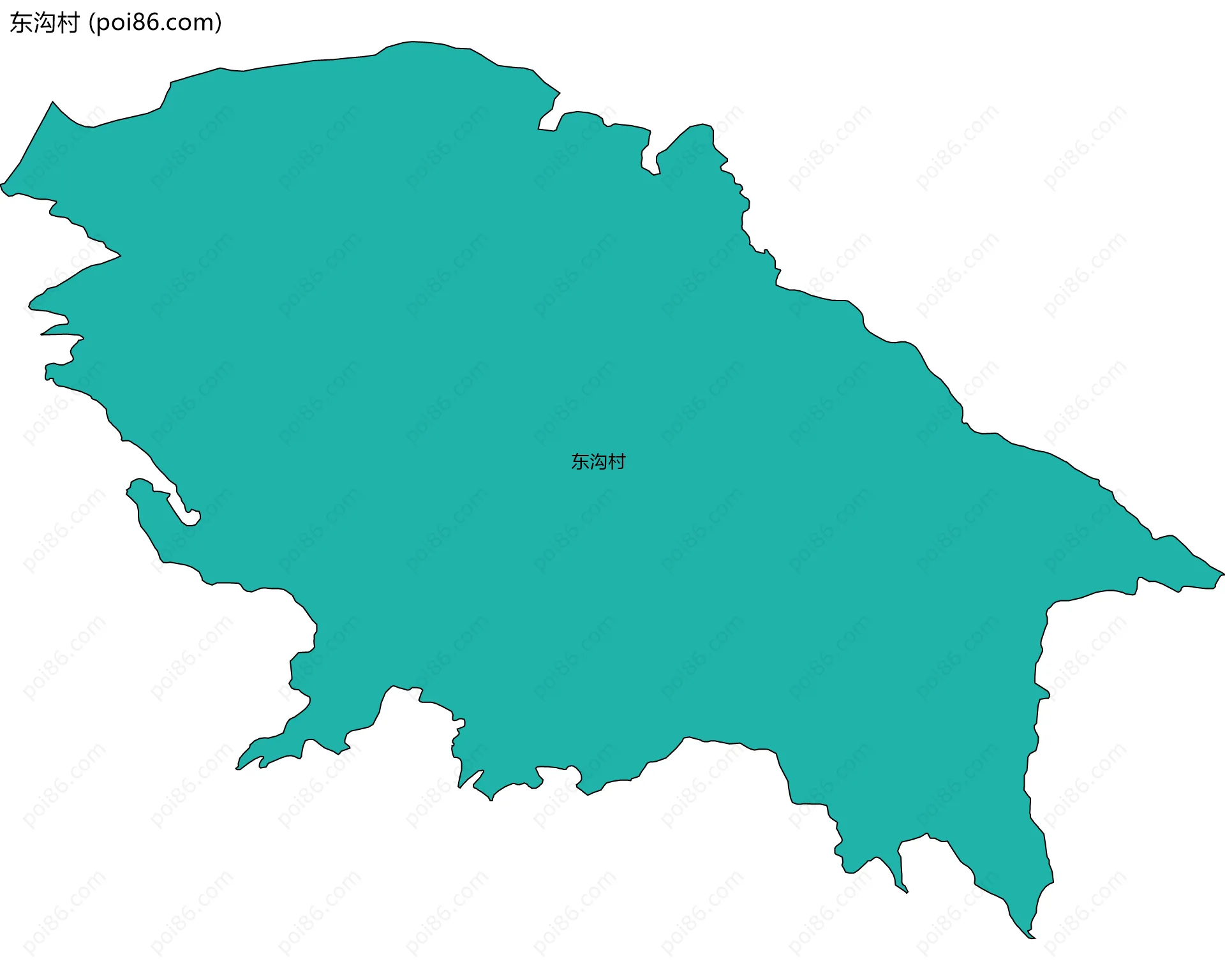 东沟村边界地图