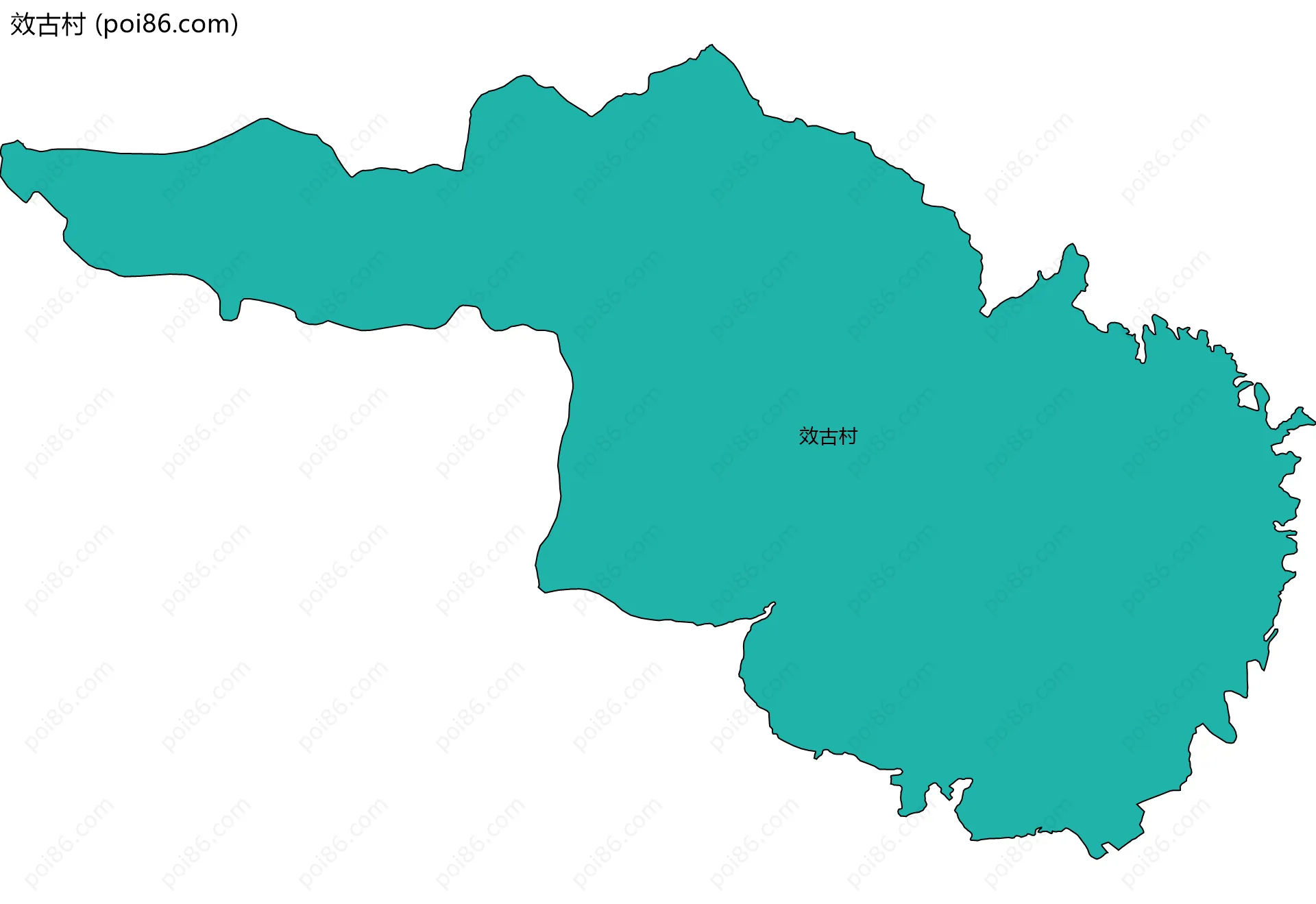 效古村边界地图