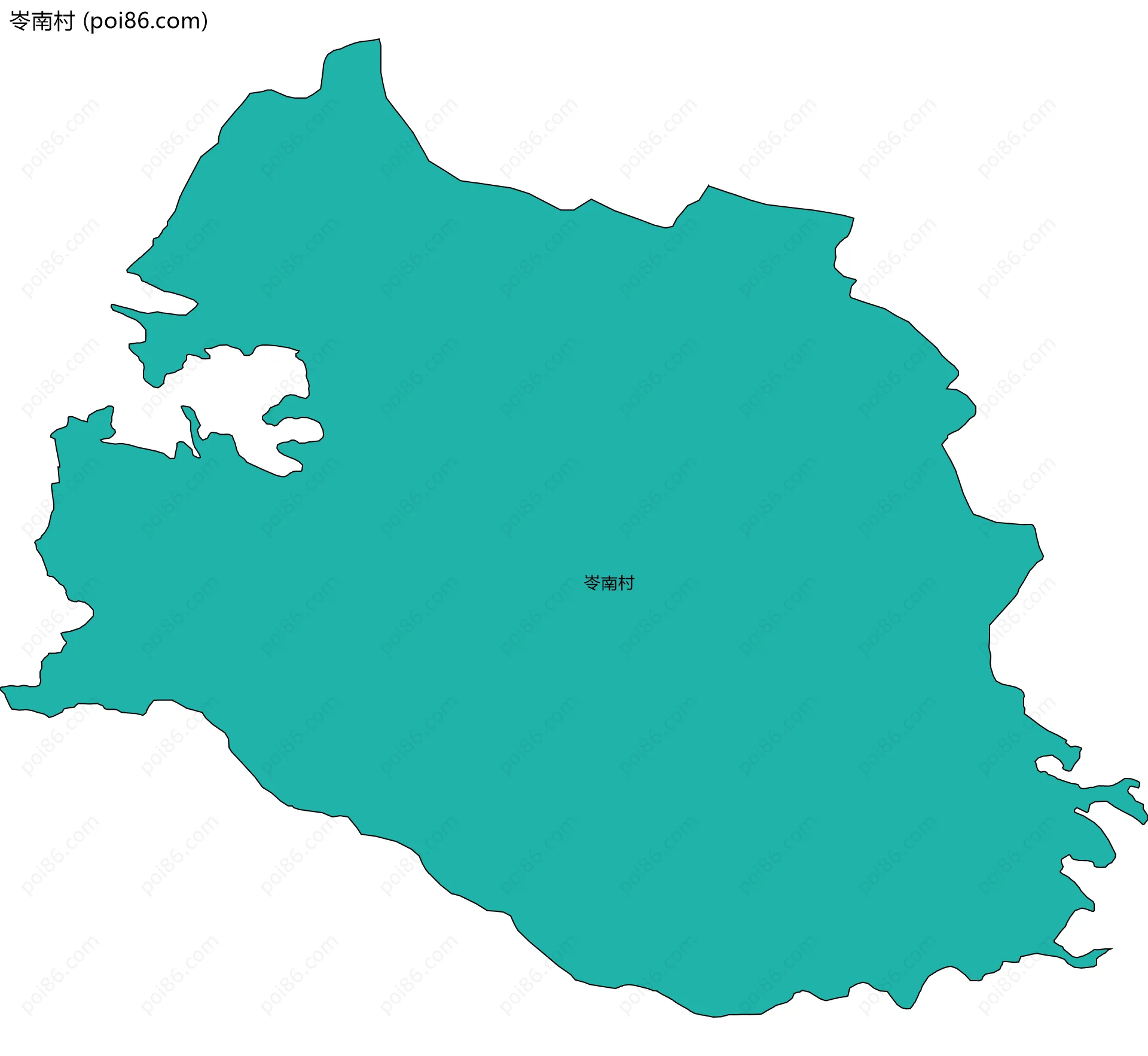 岺南村边界地图