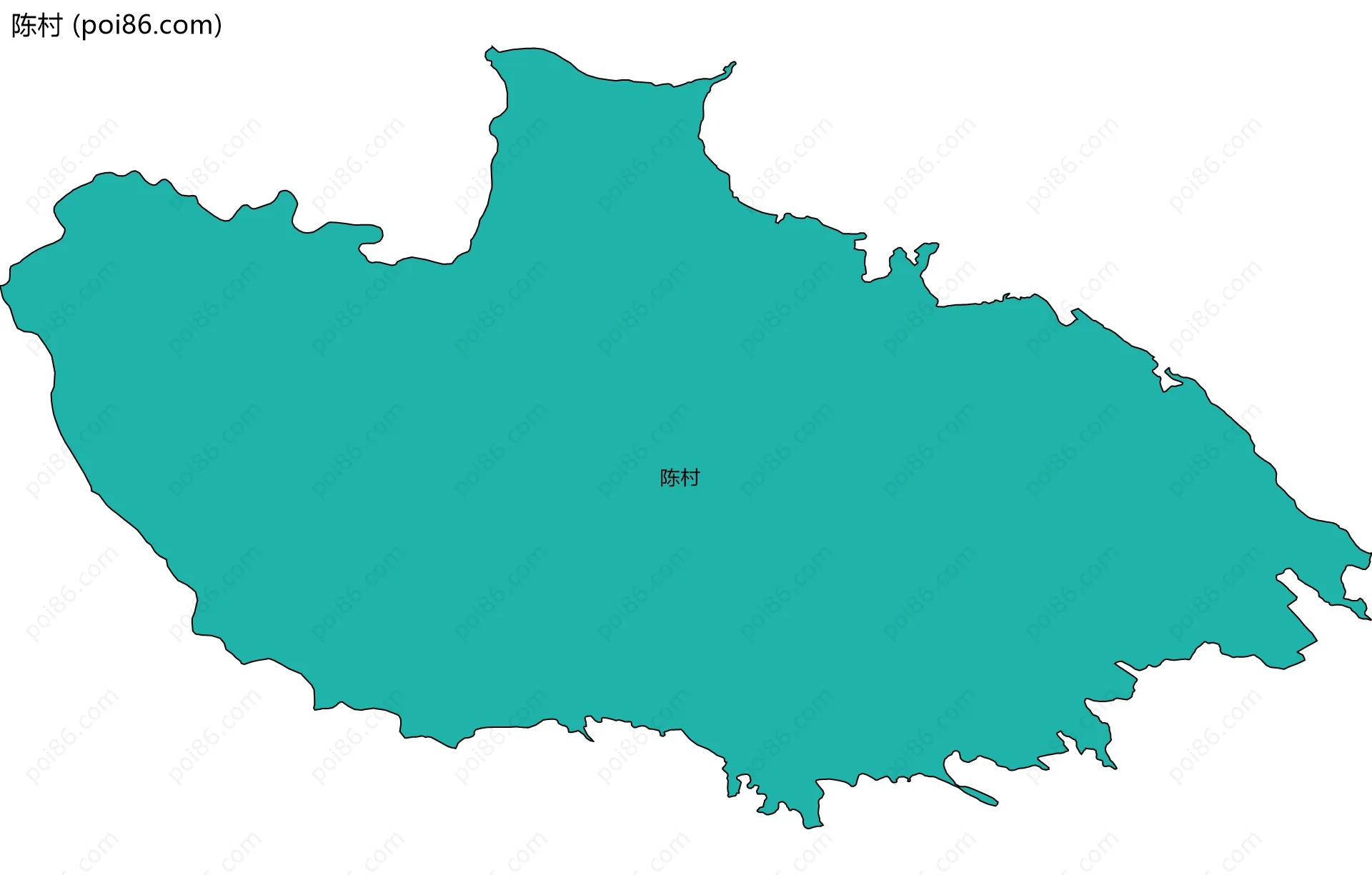 陈村边界地图