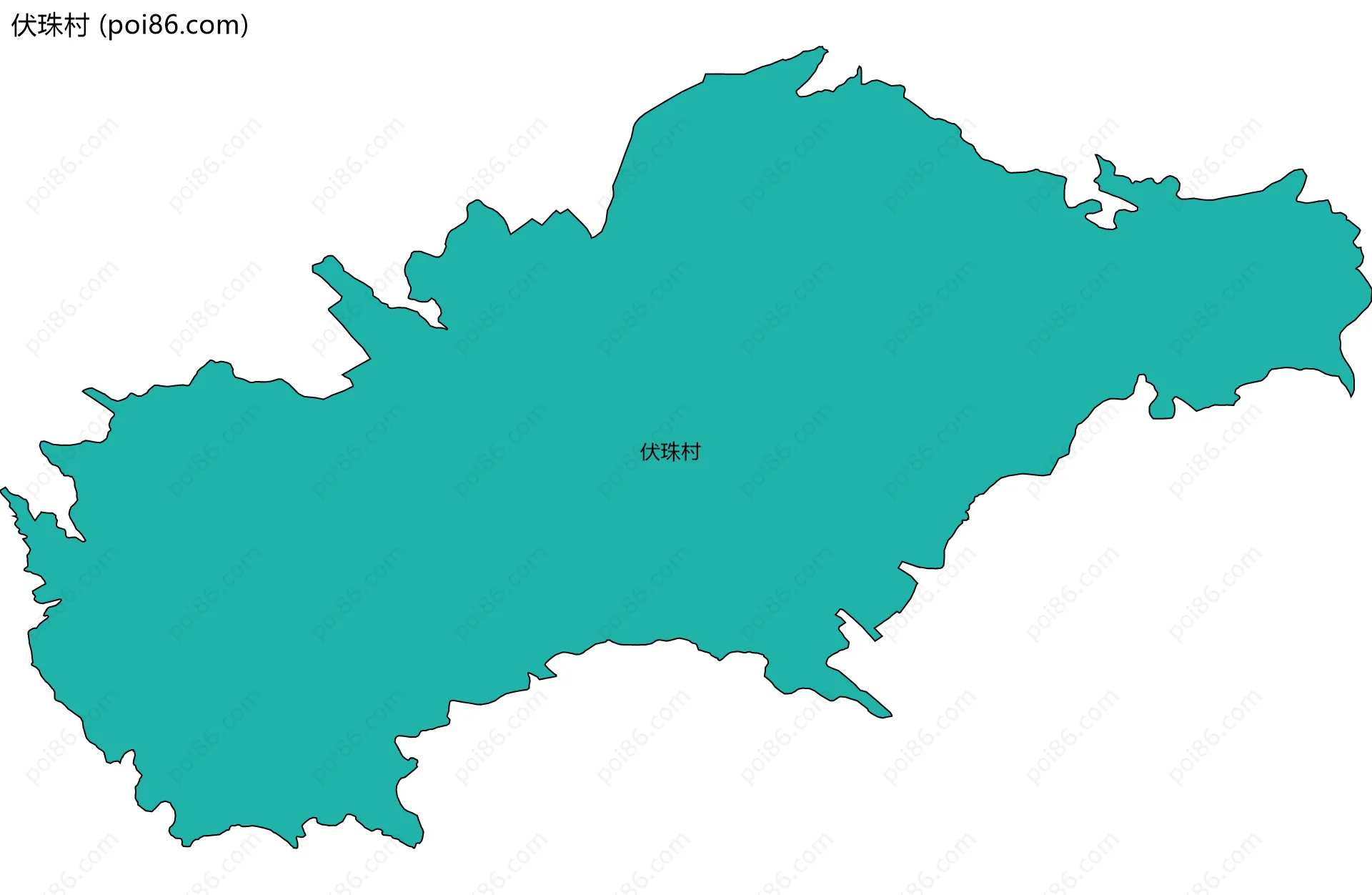 伏珠村边界地图