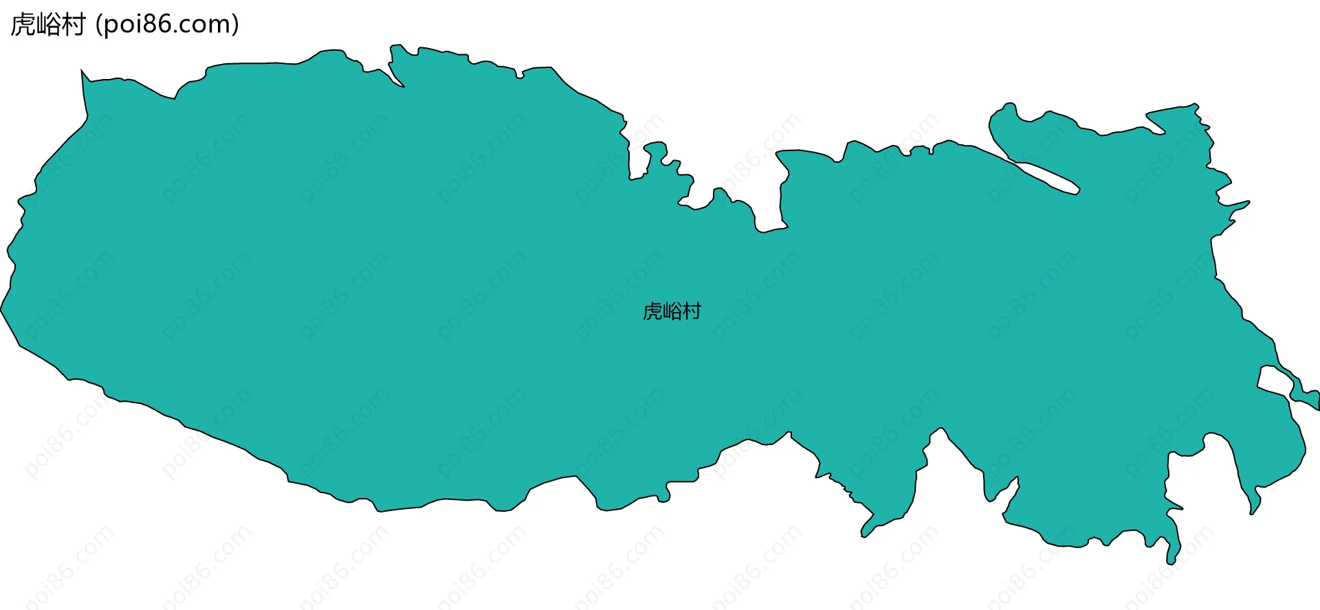 虎峪村边界地图