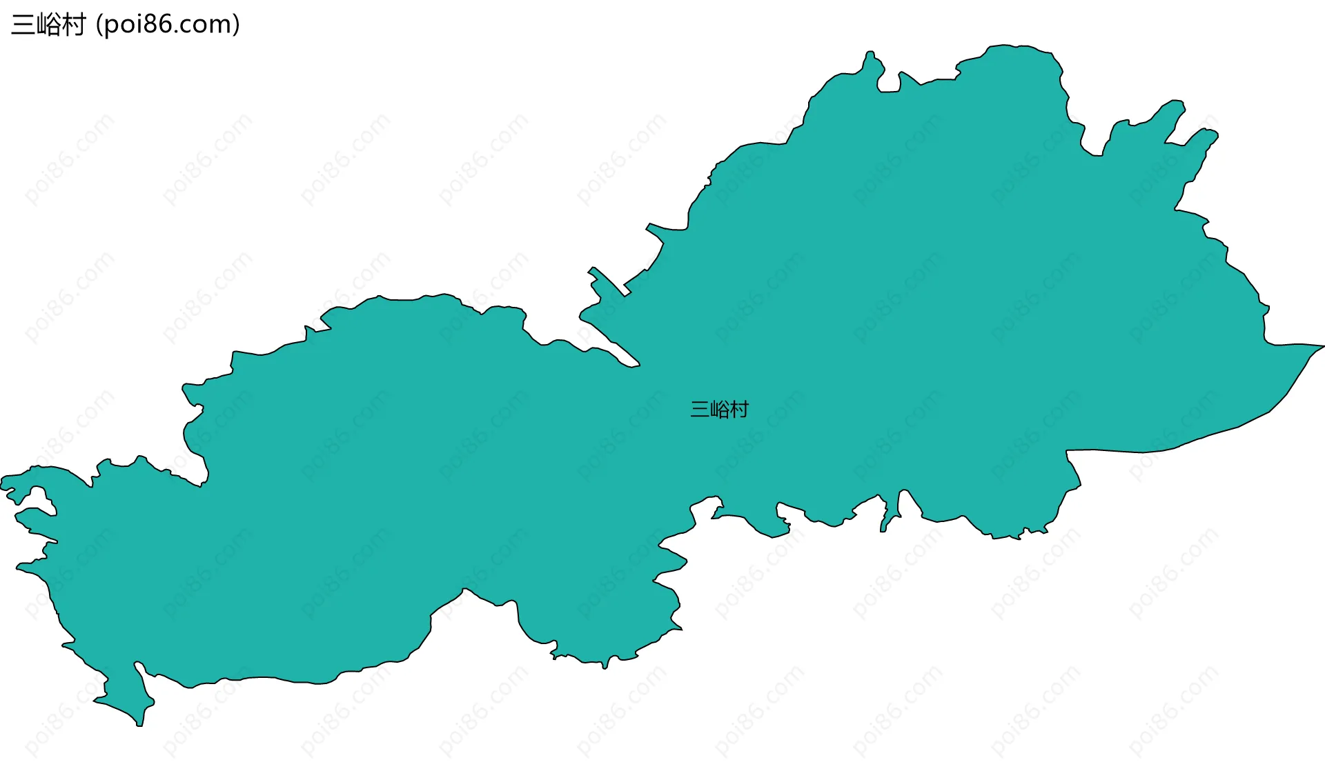 三峪村边界地图