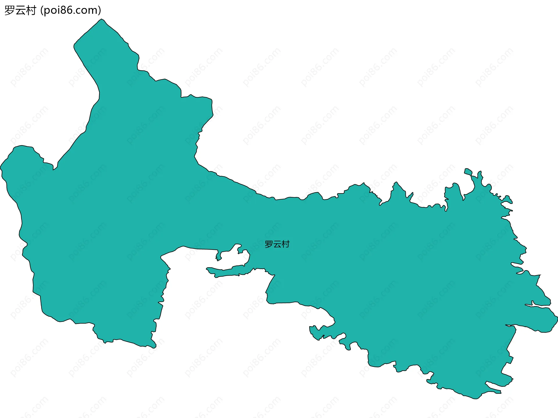 罗云村边界地图