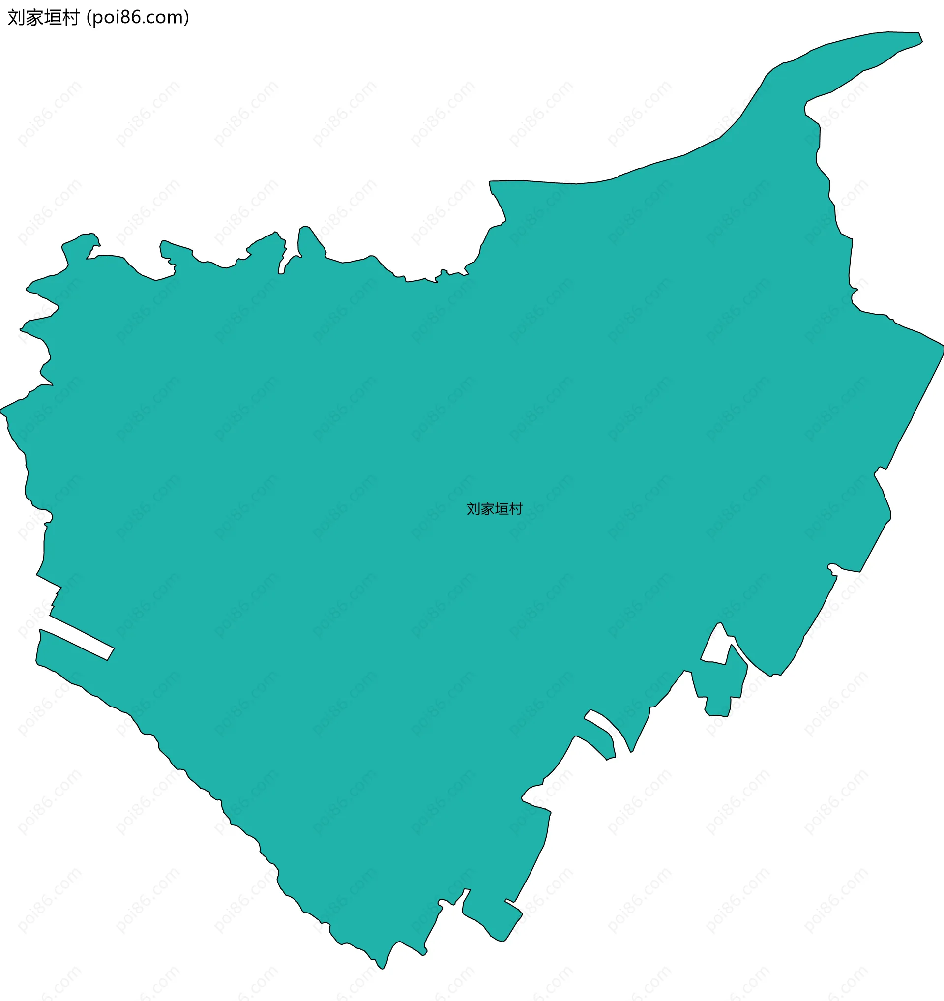 刘家垣村边界地图