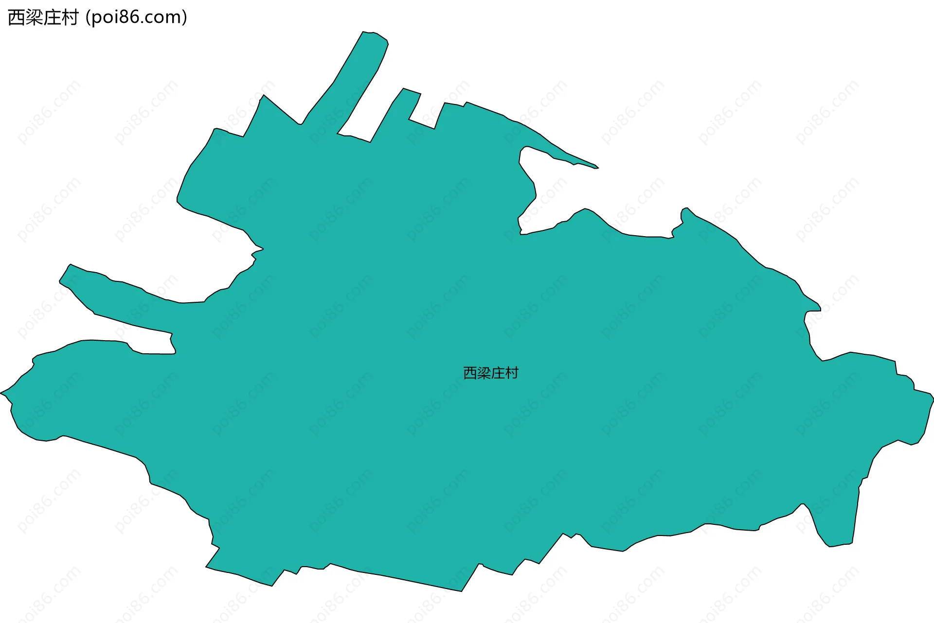 西梁庄村边界地图