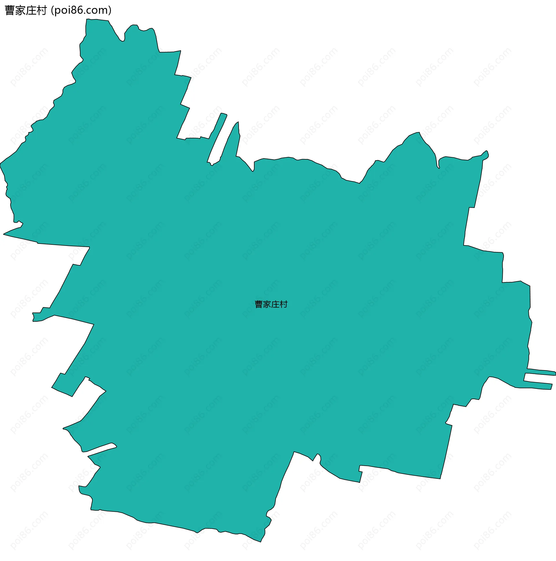 曹家庄村边界地图