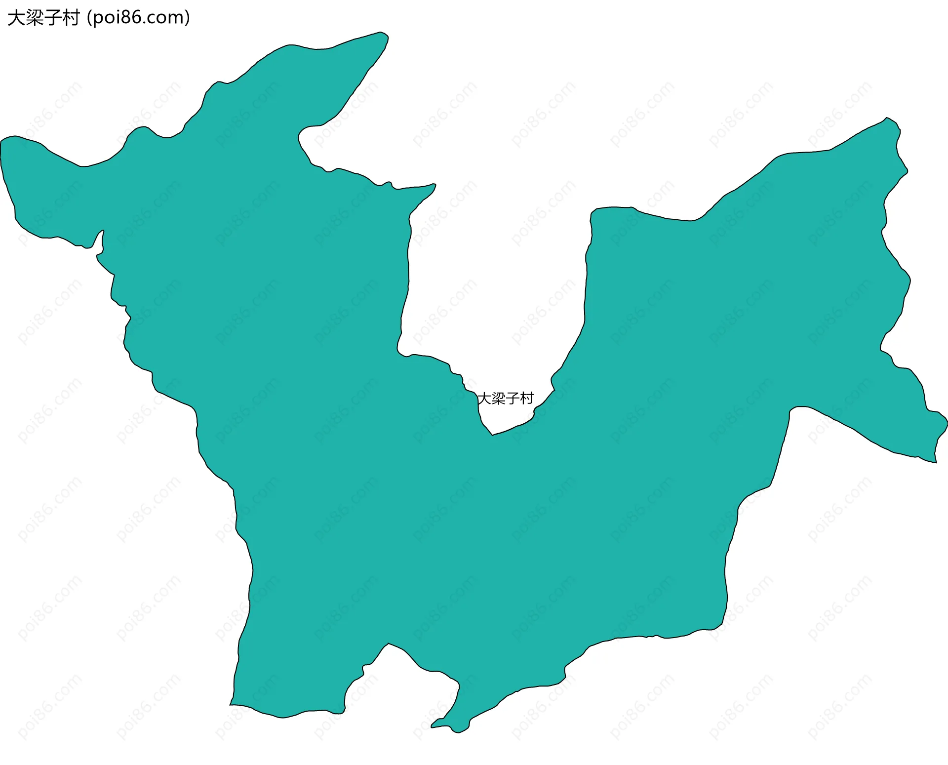 大梁子村边界地图