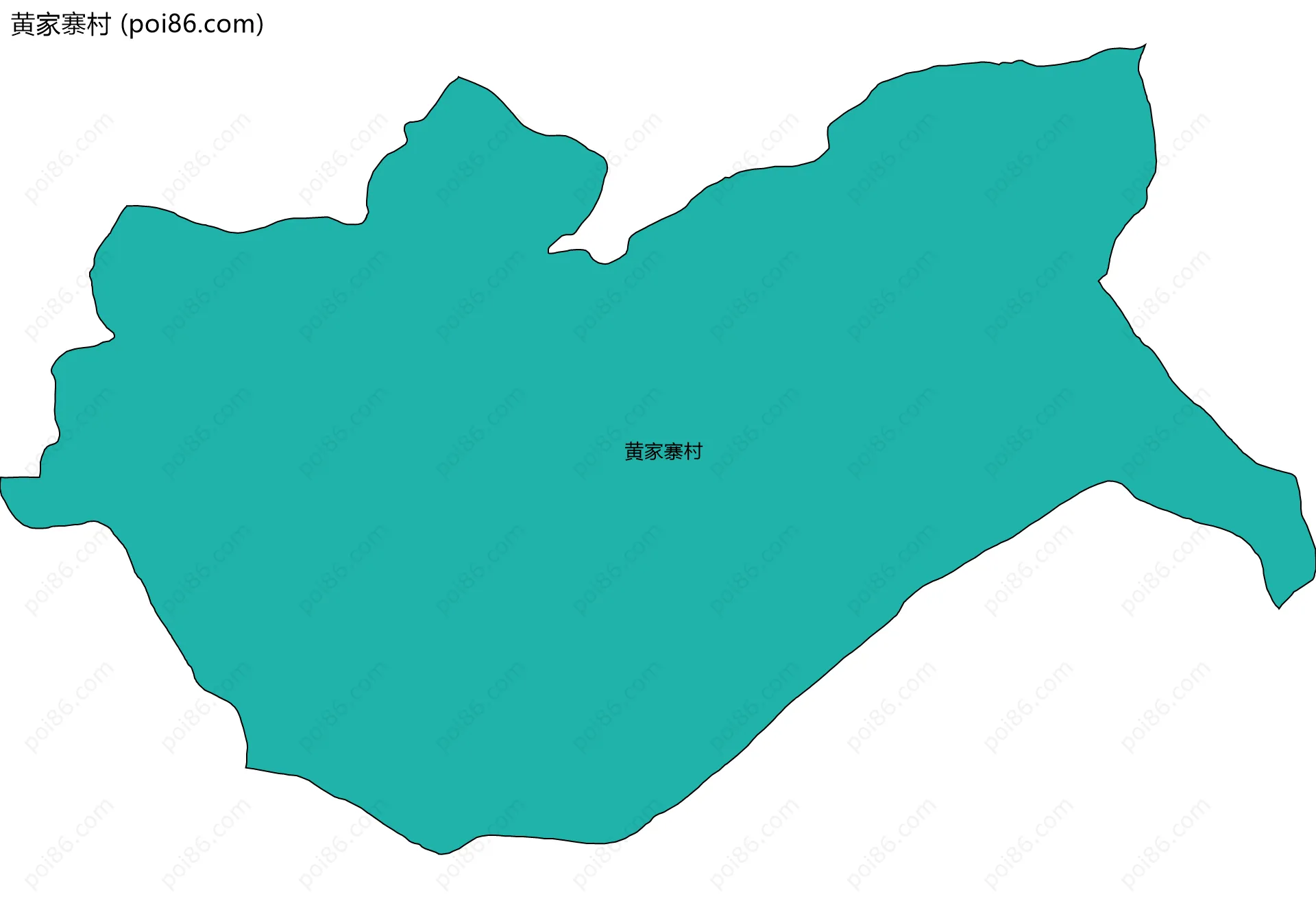 黄家寨村边界地图