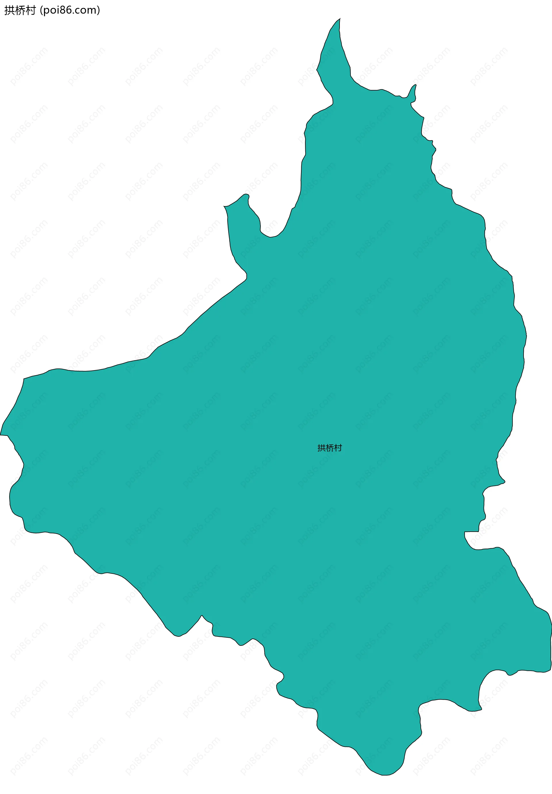 拱桥村边界地图