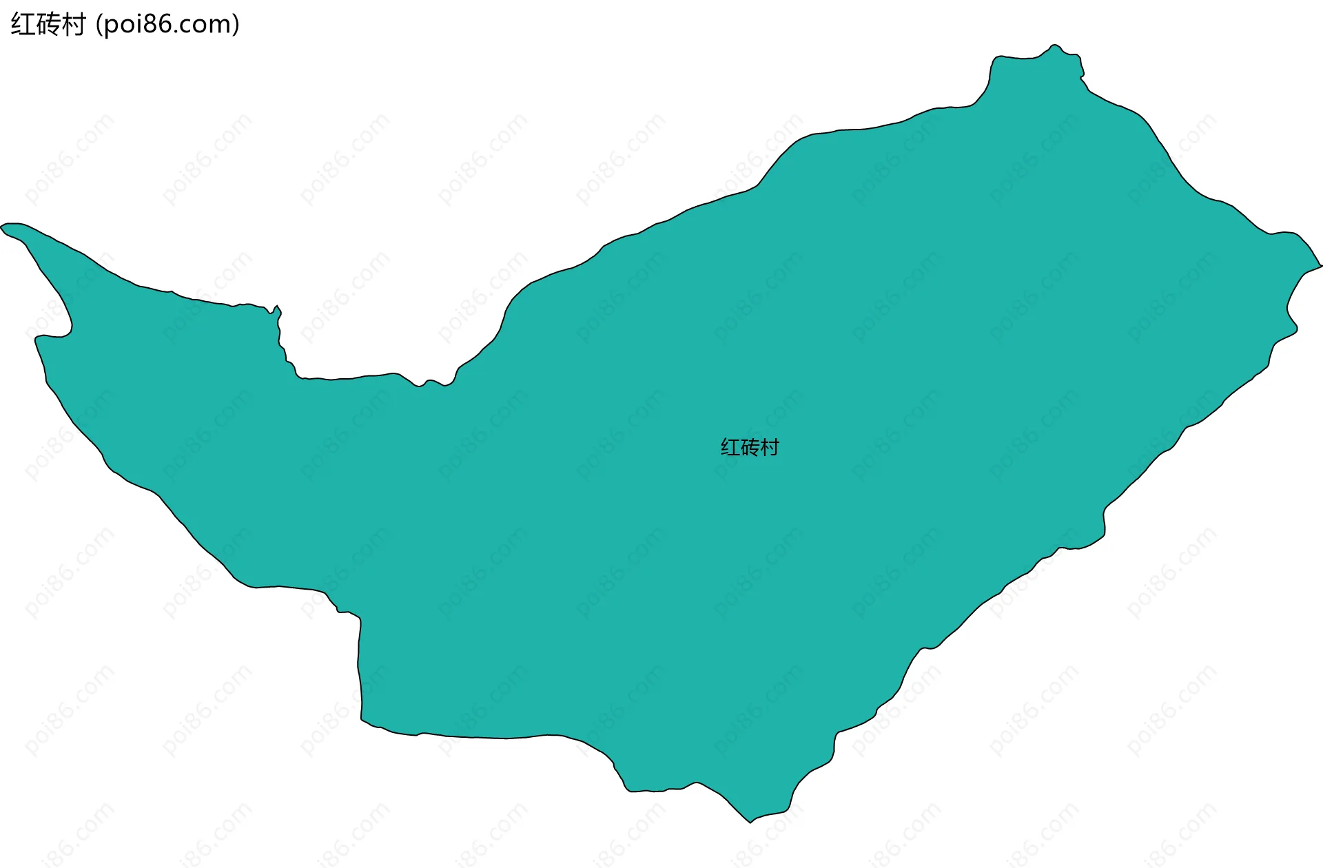 红砖村边界地图