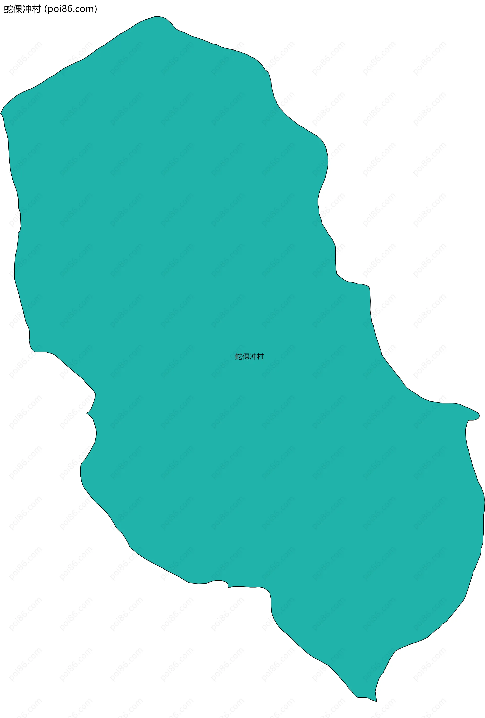 蛇倮冲村边界地图