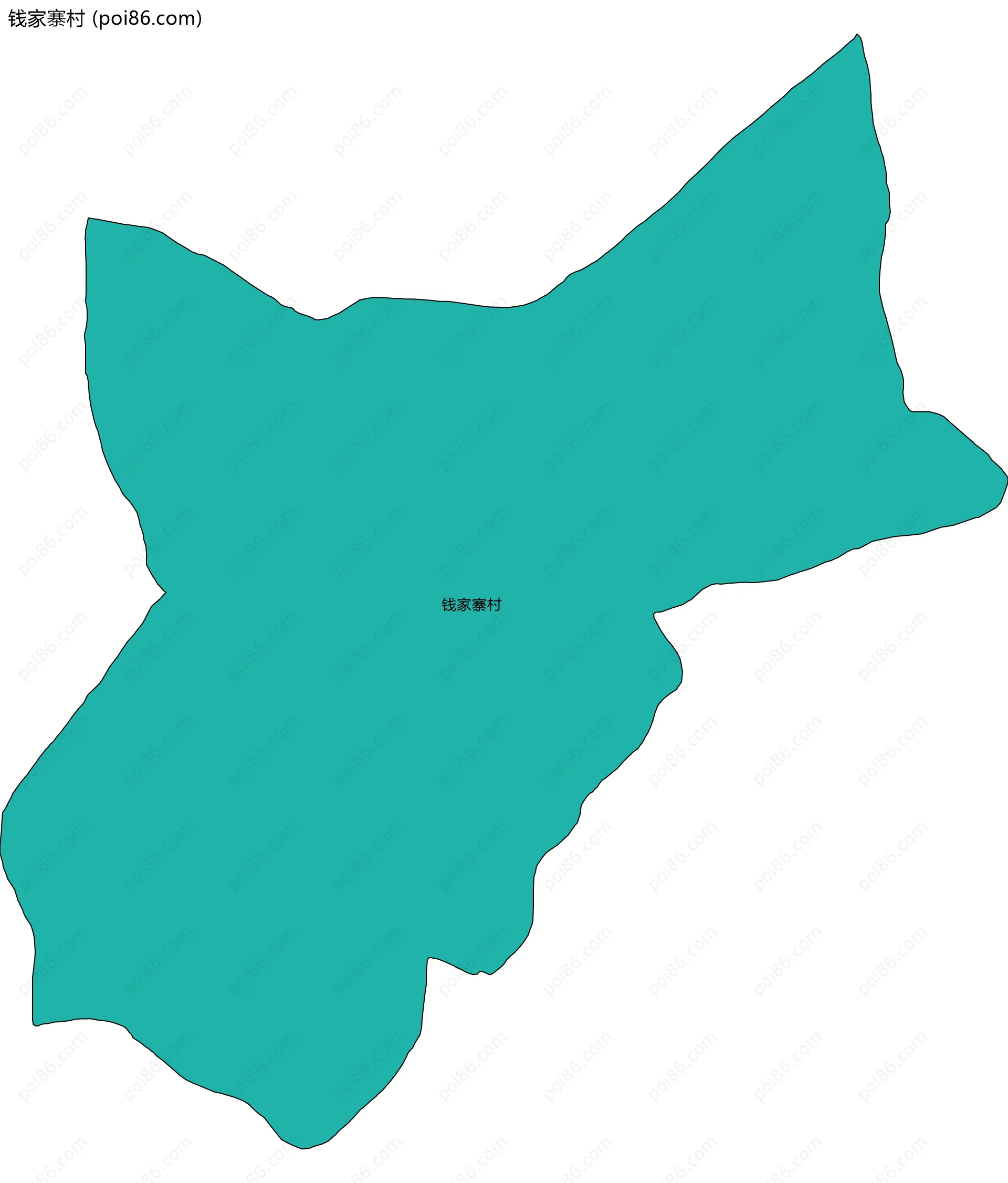 钱家寨村边界地图