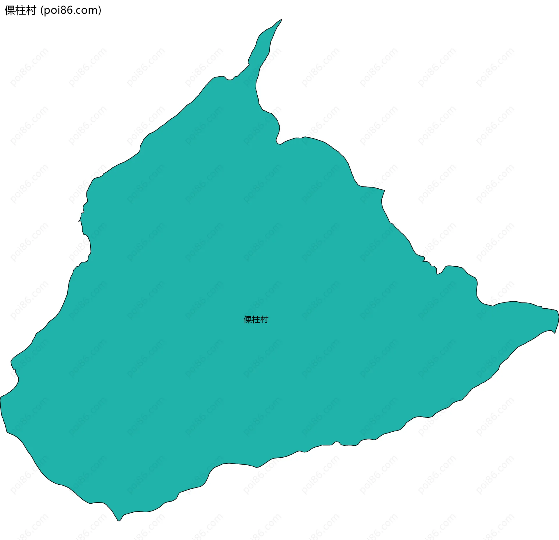 倮柱村边界地图