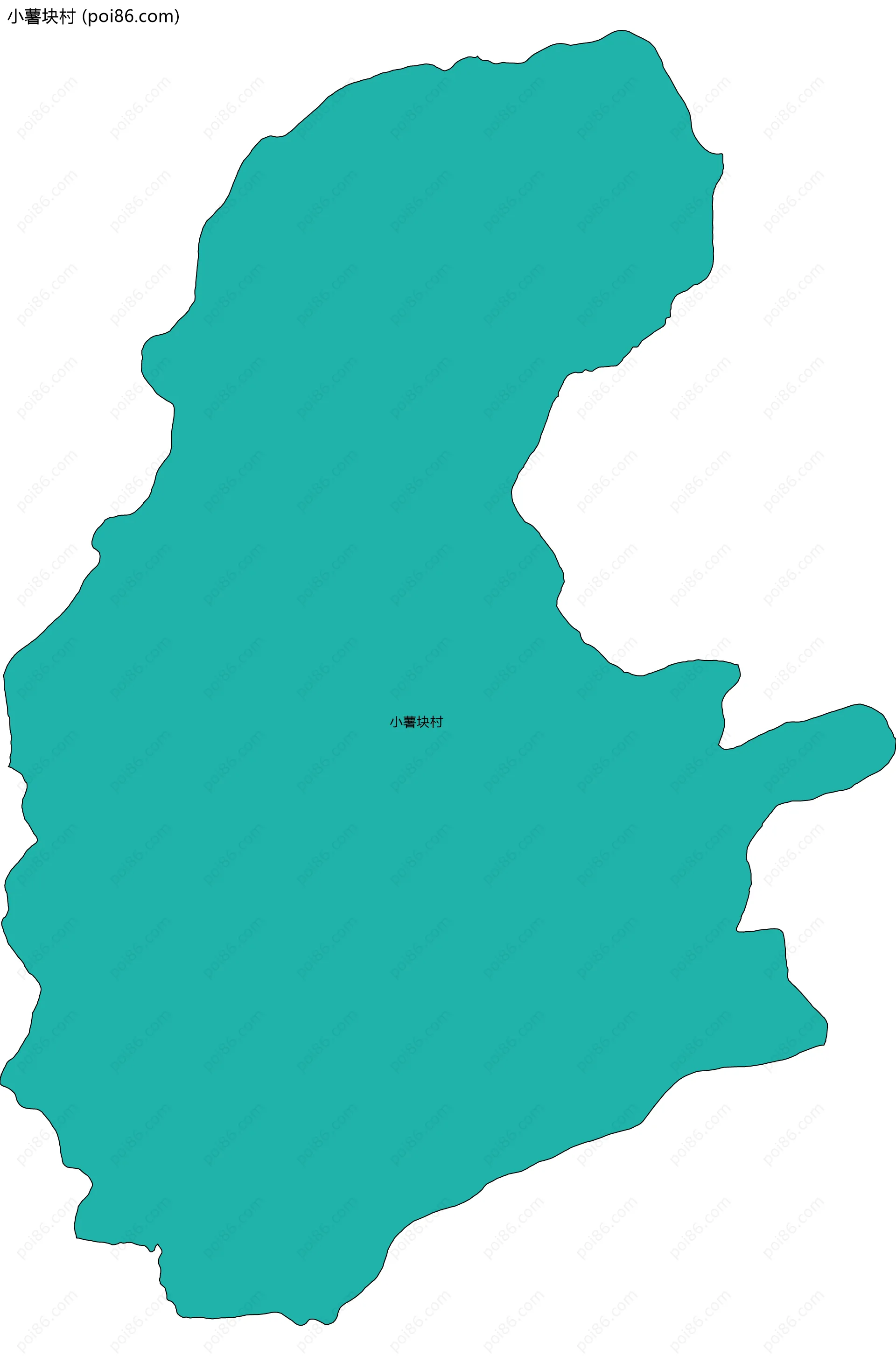 小薯块村边界地图