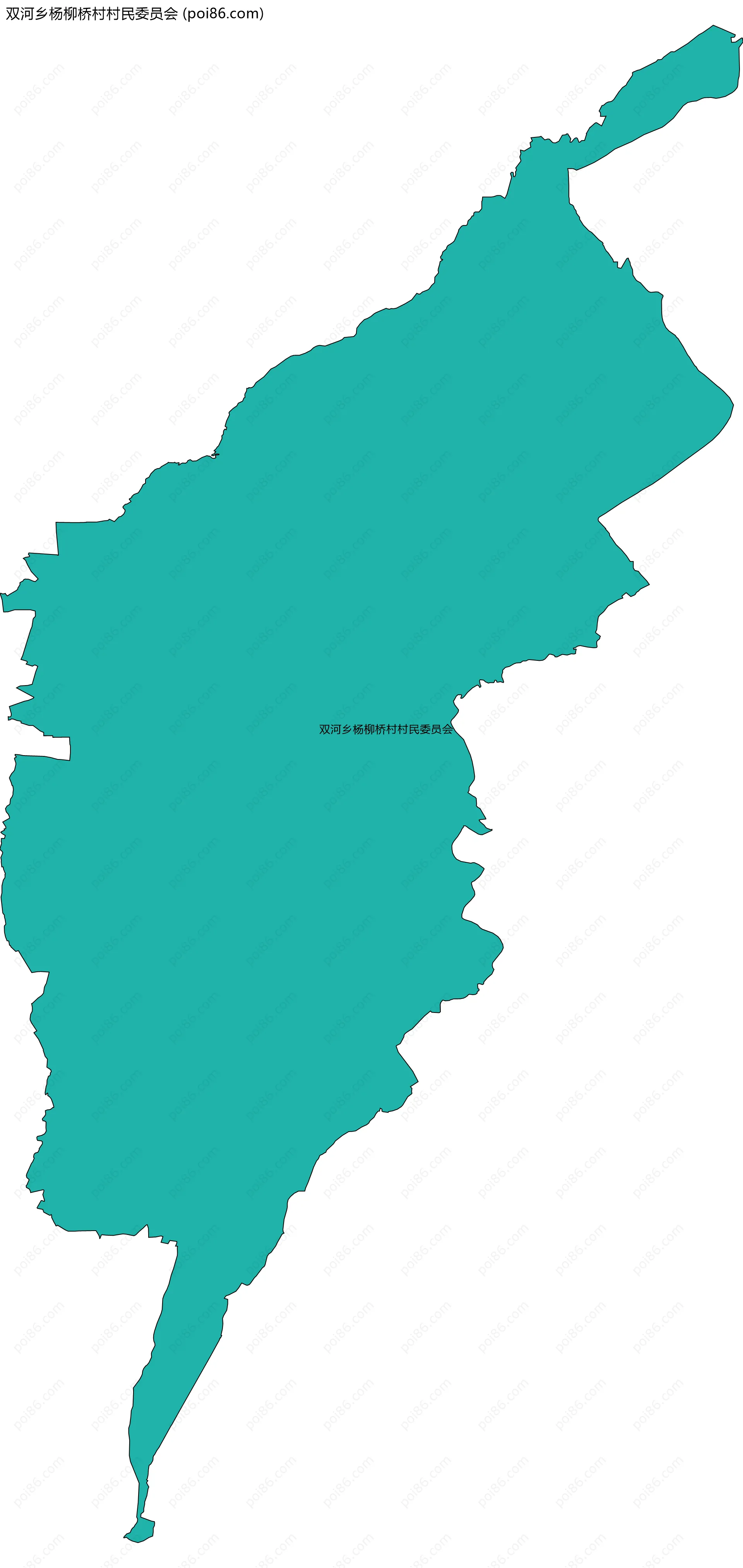 双河乡杨柳桥村村民委员会边界地图