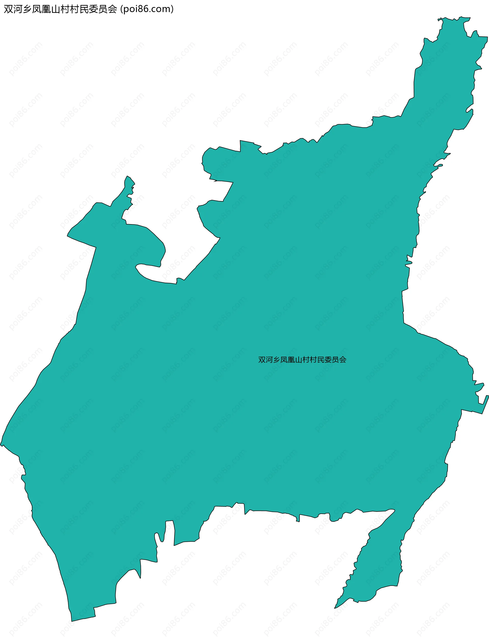 双河乡凤凰山村村民委员会边界地图