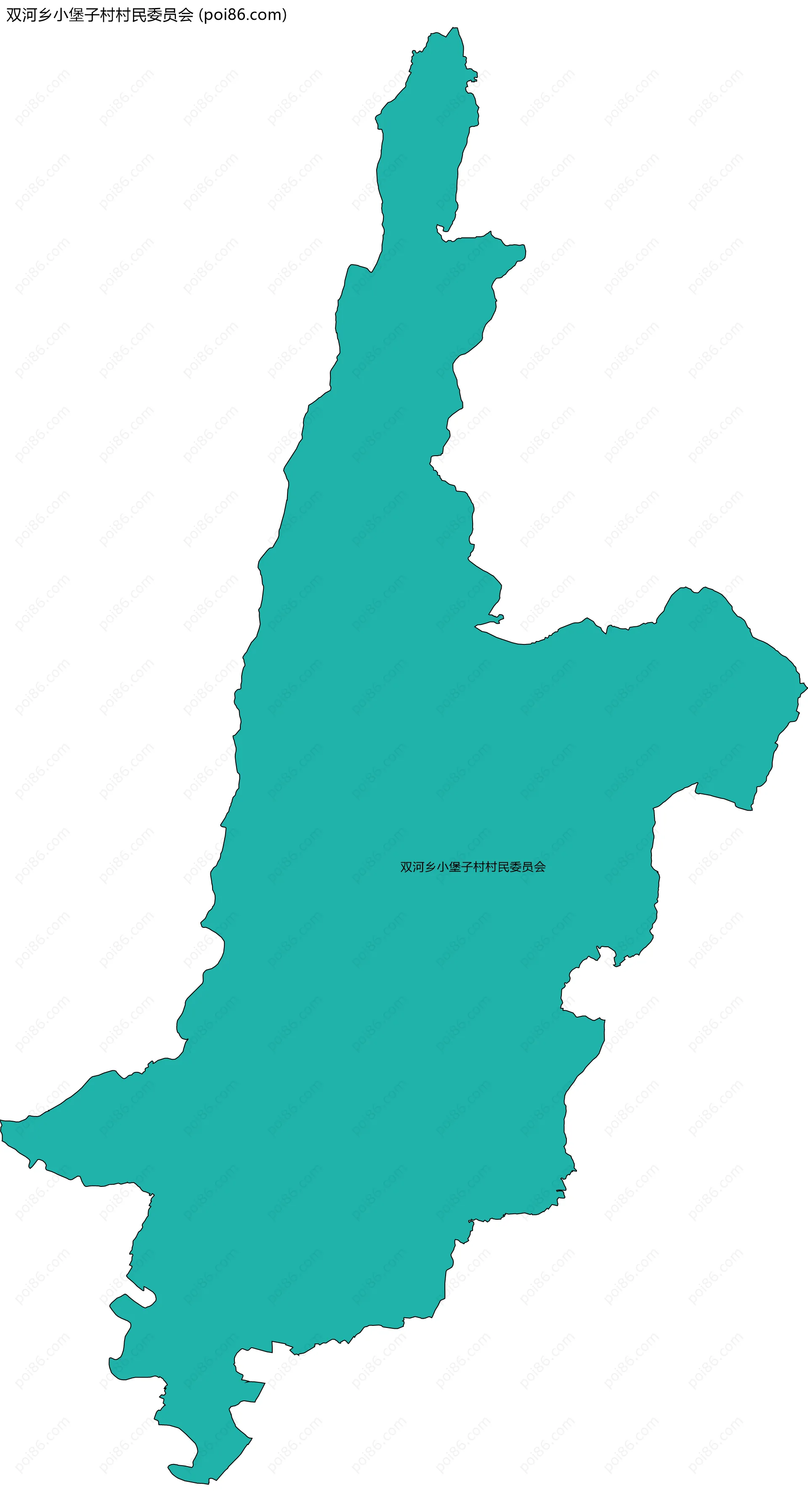 双河乡小堡子村村民委员会边界地图