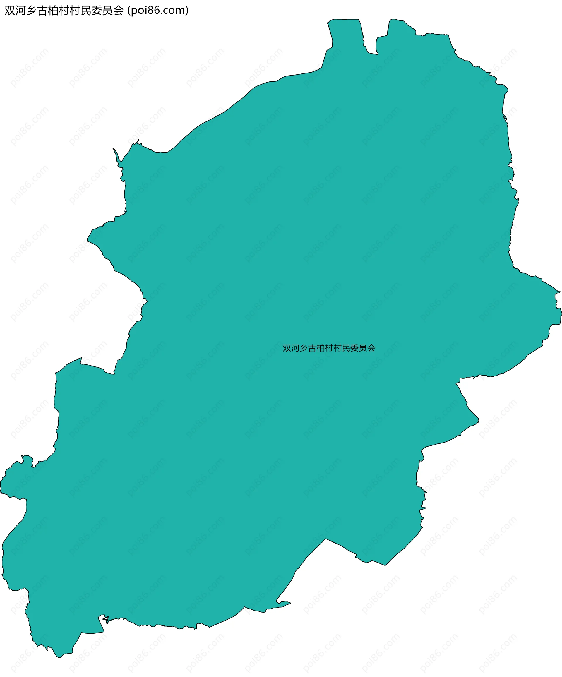 双河乡古柏村村民委员会边界地图