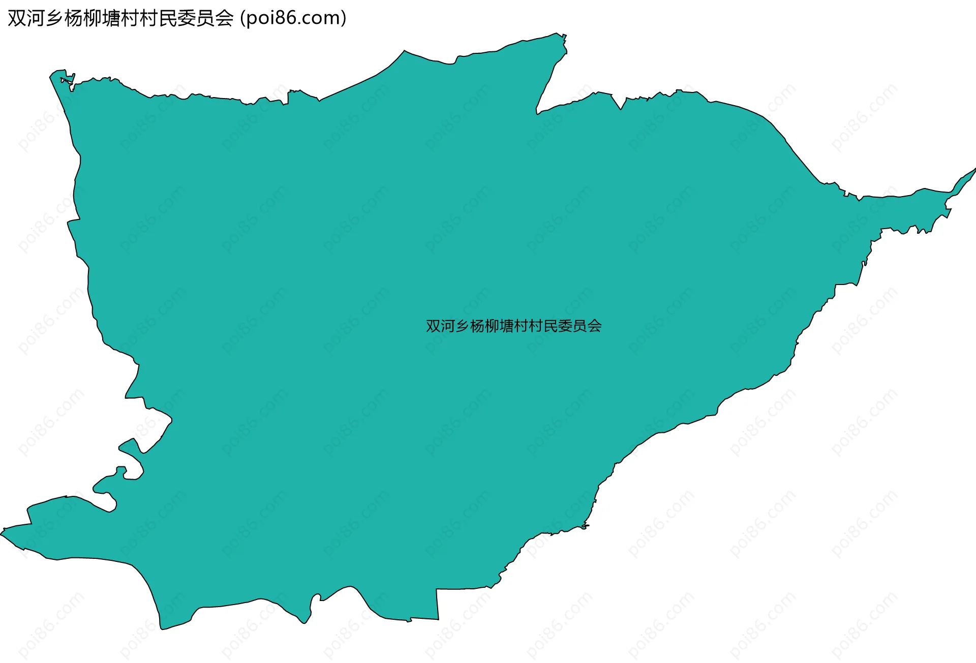 双河乡杨柳塘村村民委员会边界地图